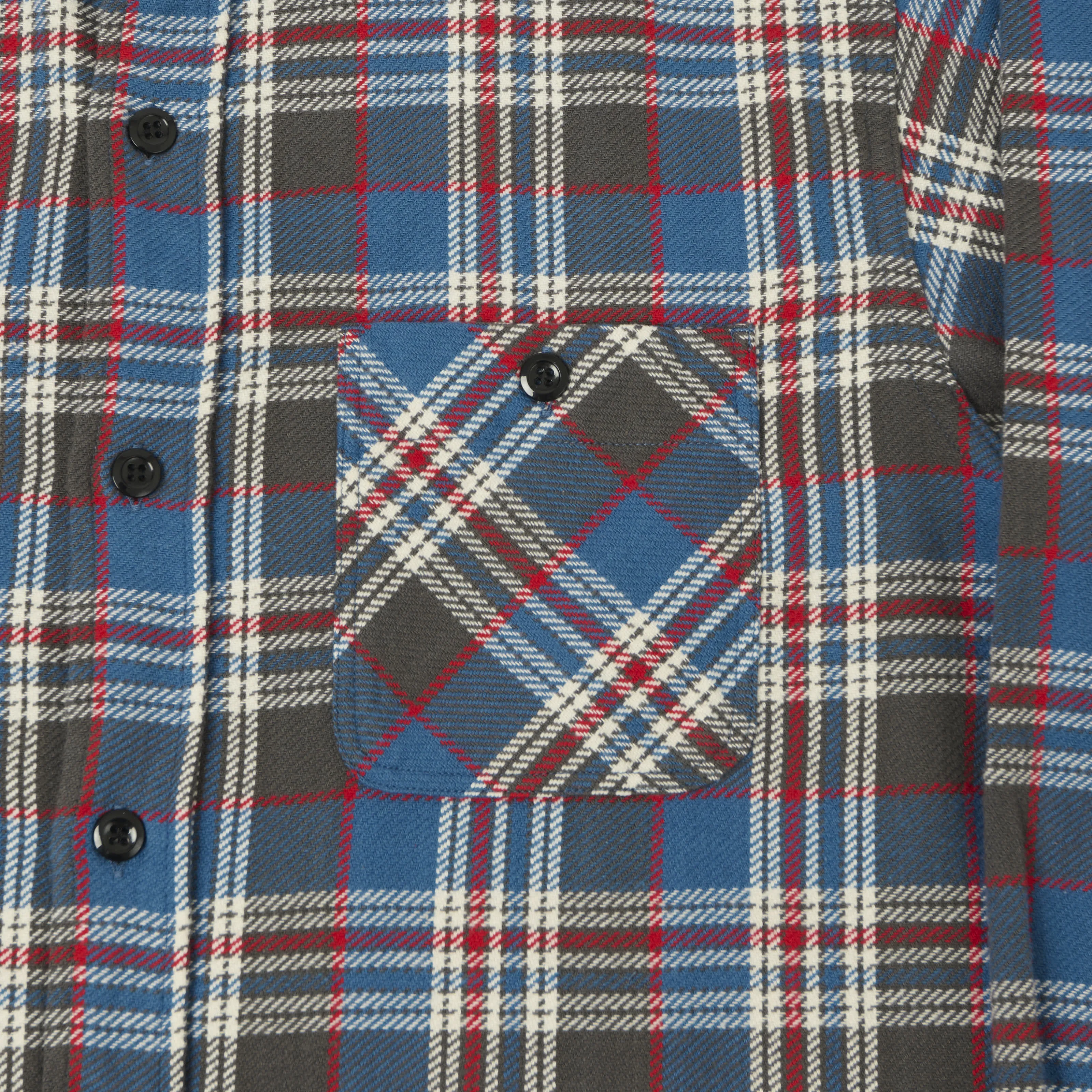 Sugar Cane Twill Check Work Shirt - Blue sold by Son of a Stag product image thumbnail 4