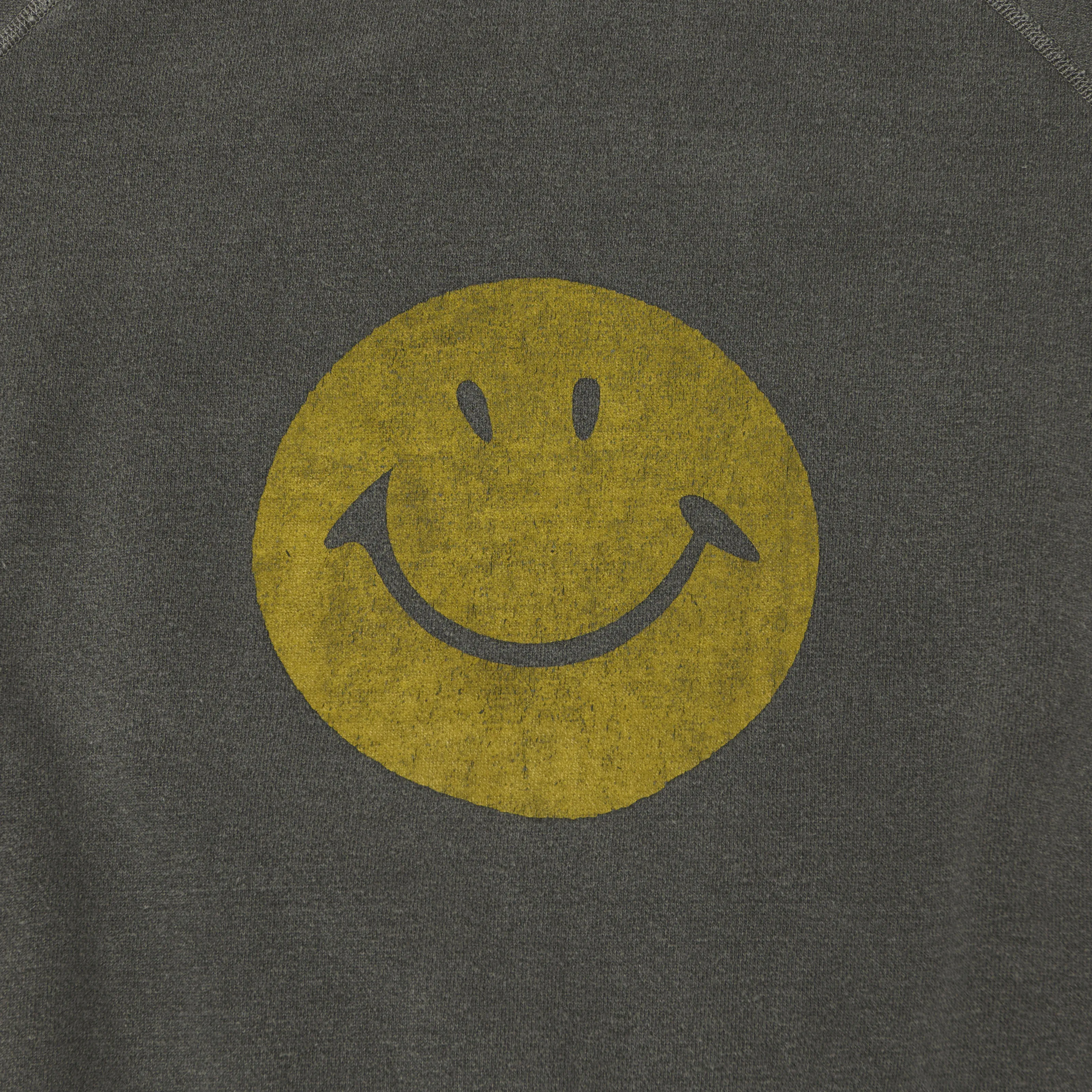 Dubbleworks 'Smile' Pigment Dye Raglan Sweatshirt - Sumikuro sold by Son of a Stag product image thumbnail 5