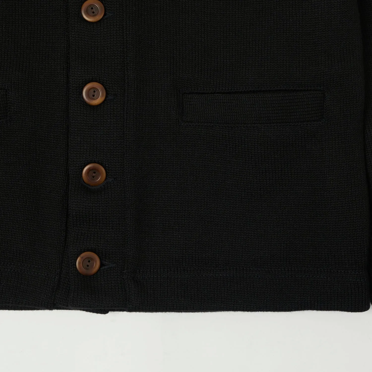 Dehen 1920 Classic Cardigan - Black sold by Son of a Stag product image thumbnail 3