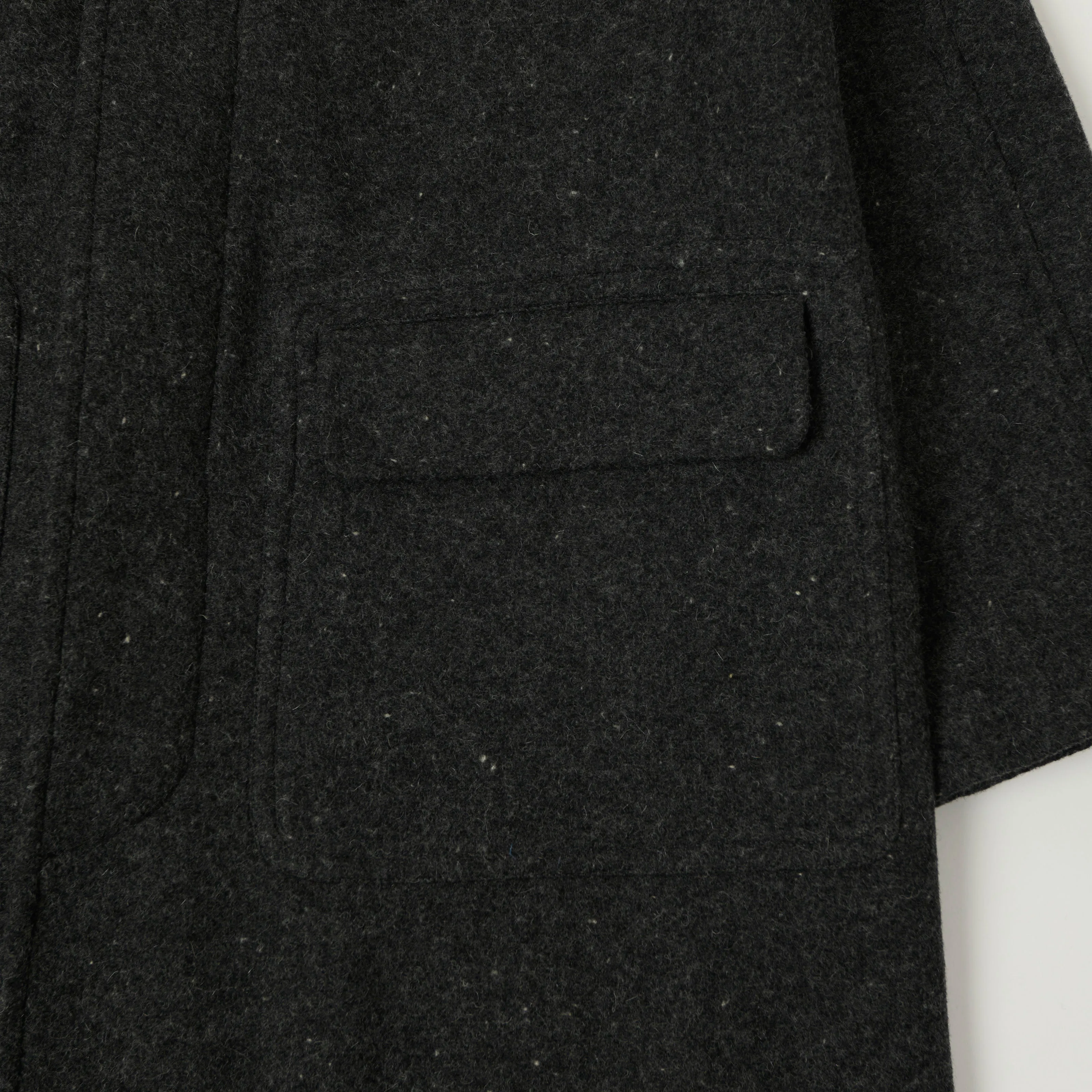 Drake's Raglan Sleeve Balmacaan Overcoat - Grey Fleck sold by Son of a Stag product image thumbnail 3