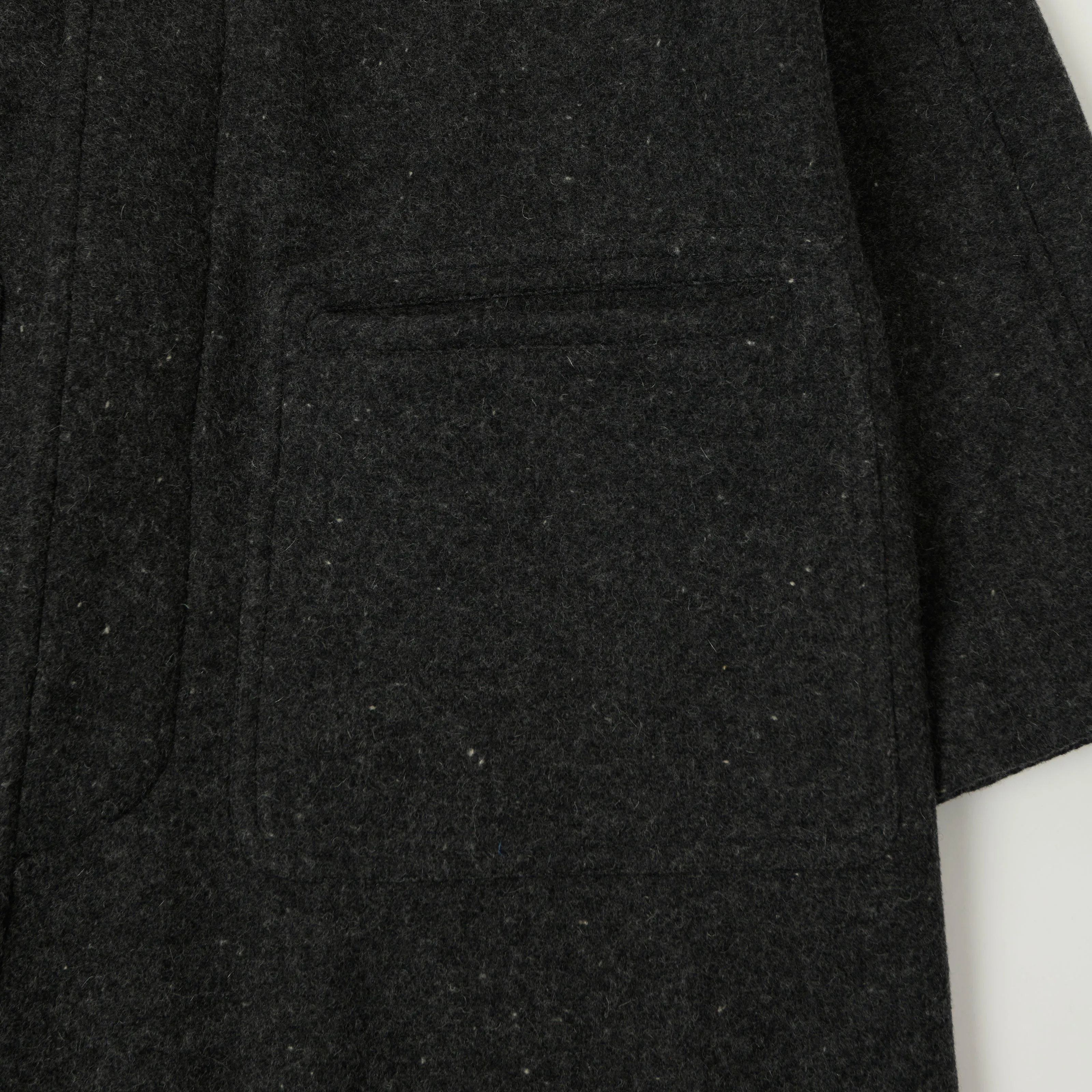 Drake's Raglan Sleeve Balmacaan Overcoat - Grey Fleck sold by Son of a Stag product image thumbnail 4