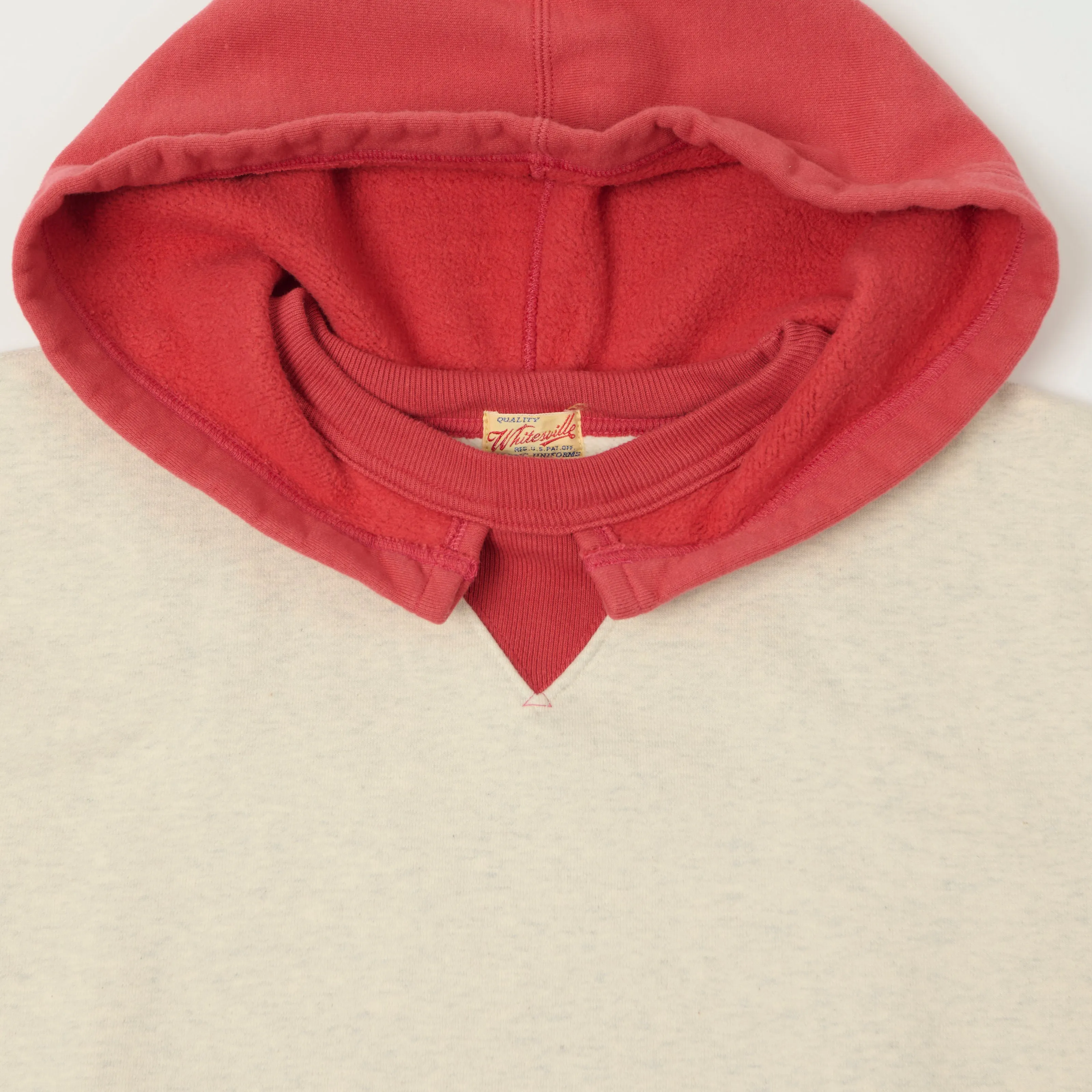 Whitesville 'After Hood' Sweatshirt - Heather Grey/Red sold by Son of a Stag product image thumbnail 2