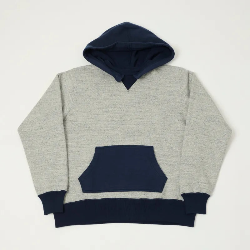 Whitesville 'After Hood' Sweatshirt - Heather Grey/Navy sold by Son of a Stag