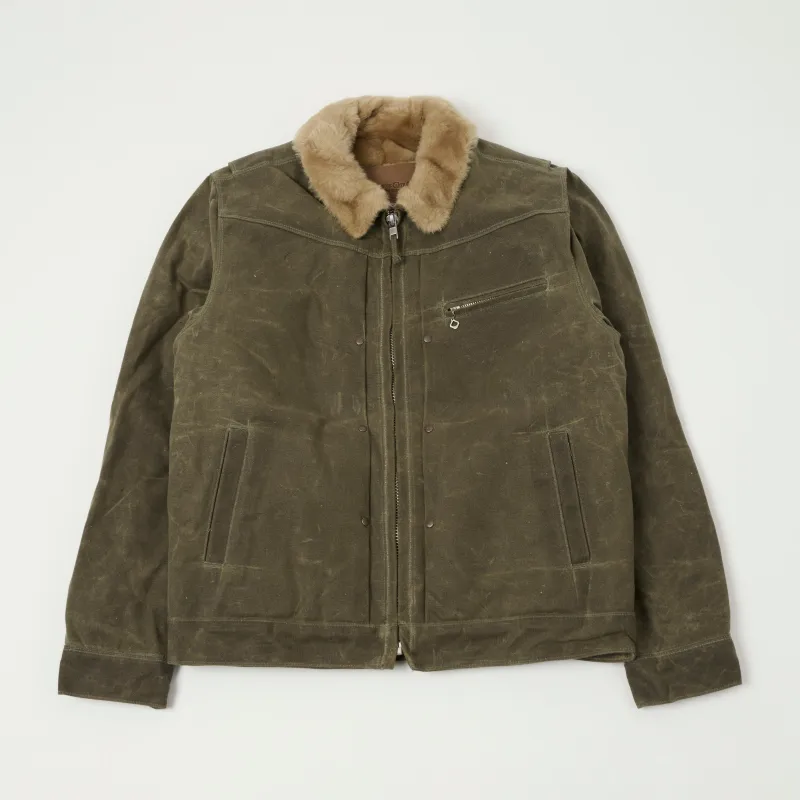 Freenote Cloth Shearling Lined Wax Canvas Jacket - Tobacco sold by Son of a Stag