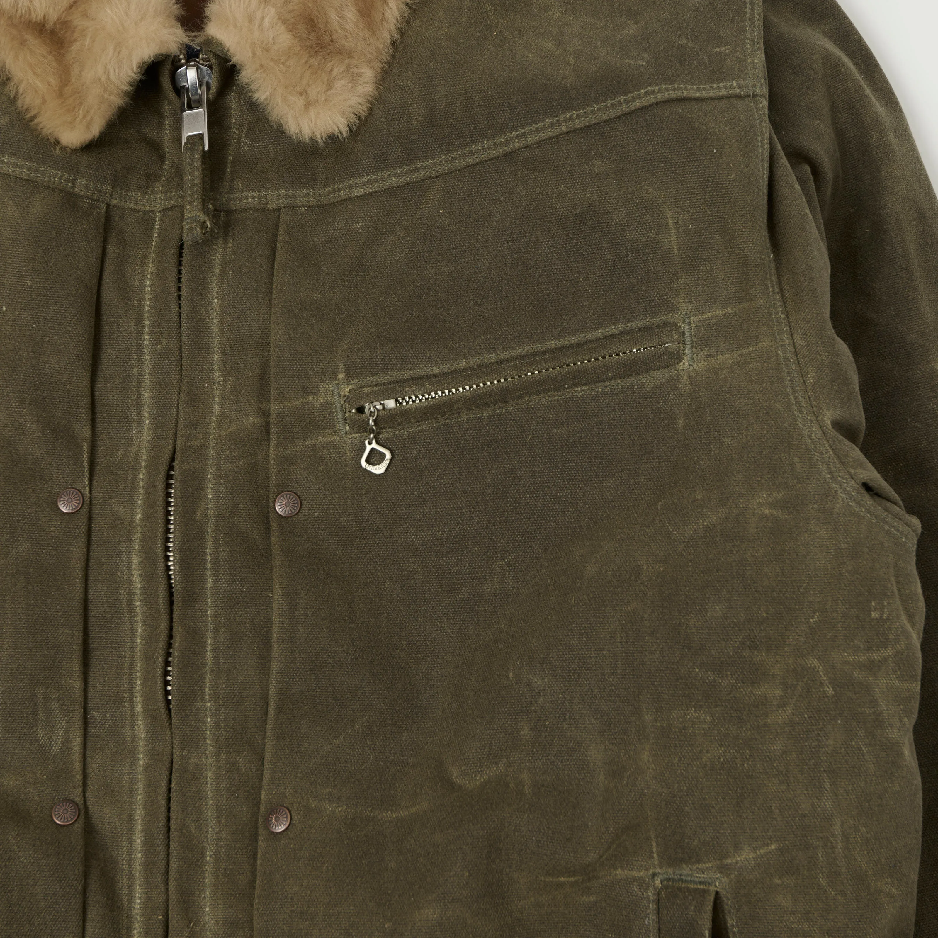 Freenote Cloth Shearling Lined Wax Canvas Jacket - Tobacco sold by Son of a Stag product image thumbnail 4