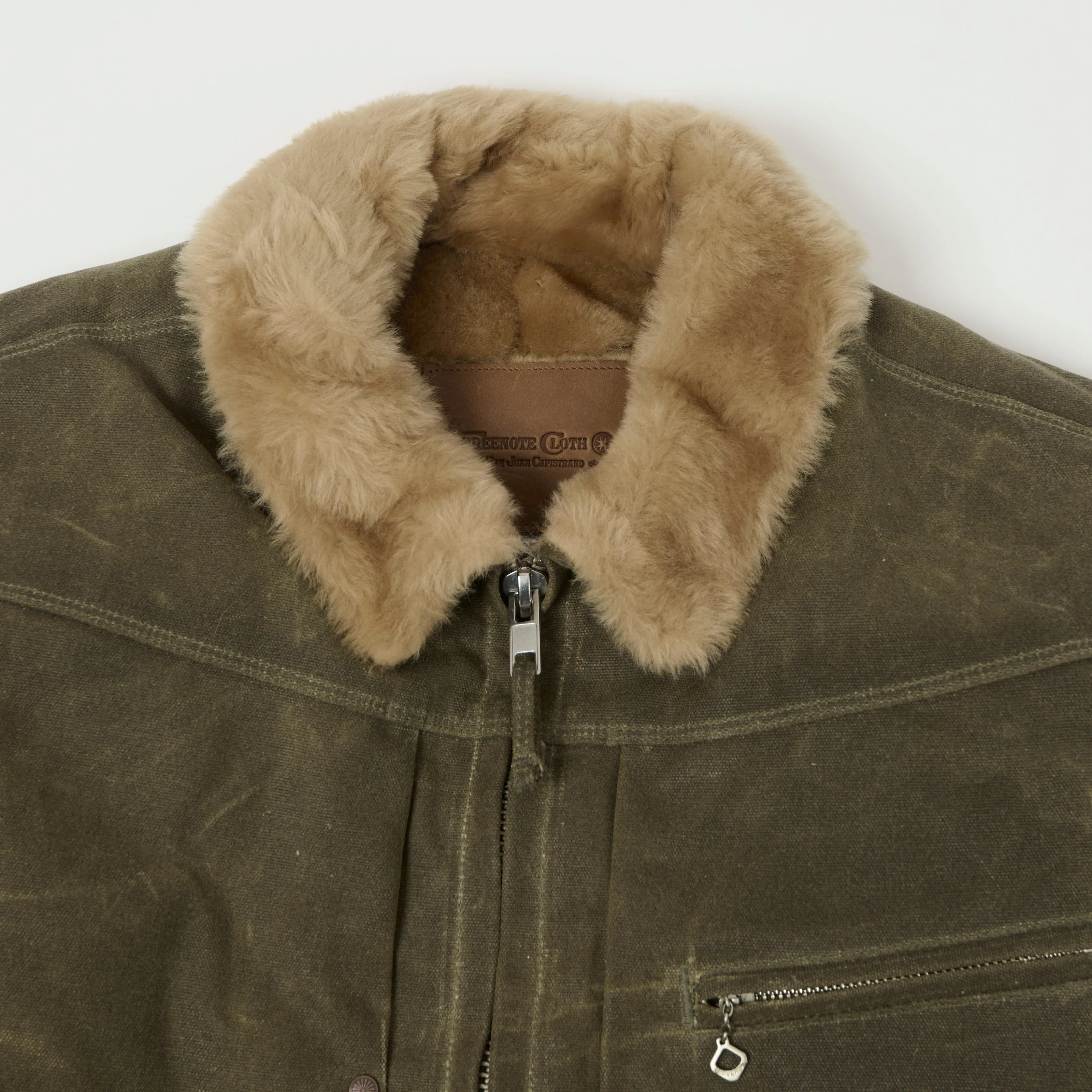 Freenote Cloth Shearling Lined Wax Canvas Jacket - Tobacco sold by Son of a Stag product image thumbnail 2