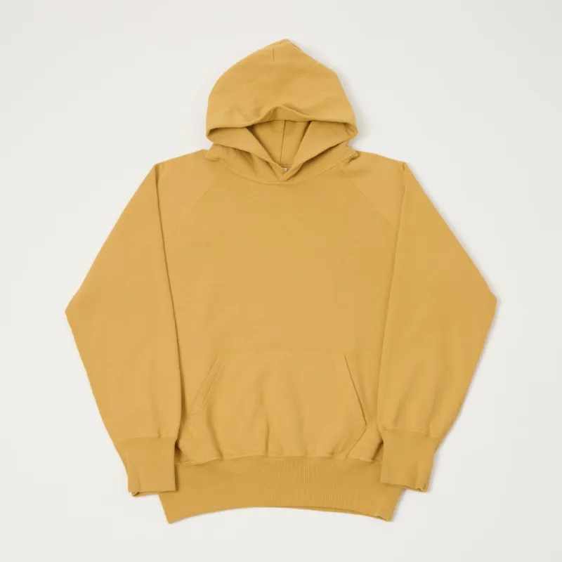 Warehouse & Co 462 Raglan Sleeve Hooded Sweatshirt - Mustard sold by Son of a Stag