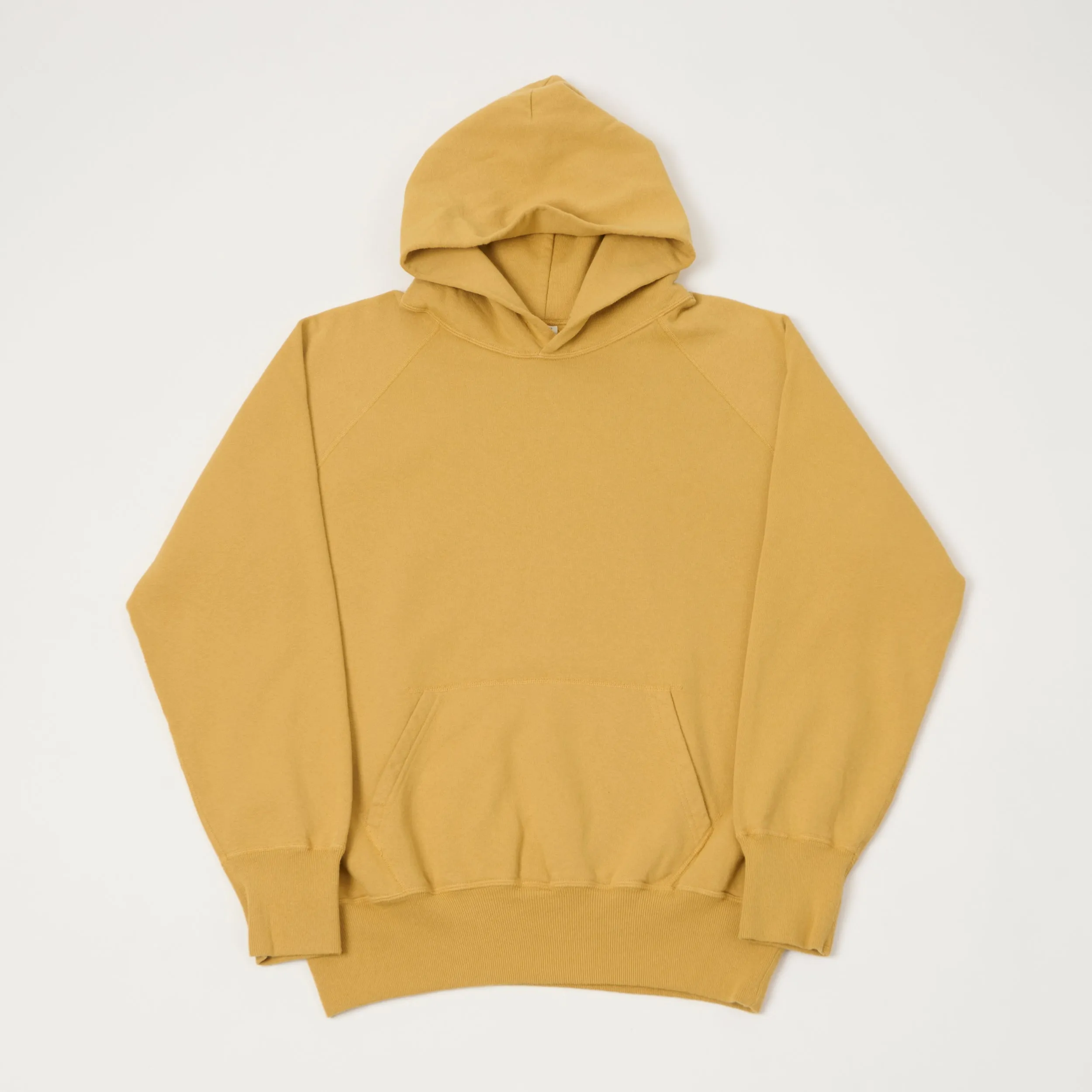 Warehouse & Co 462 Raglan Sleeve Hooded Sweatshirt - Mustard sold by Son of a Stag