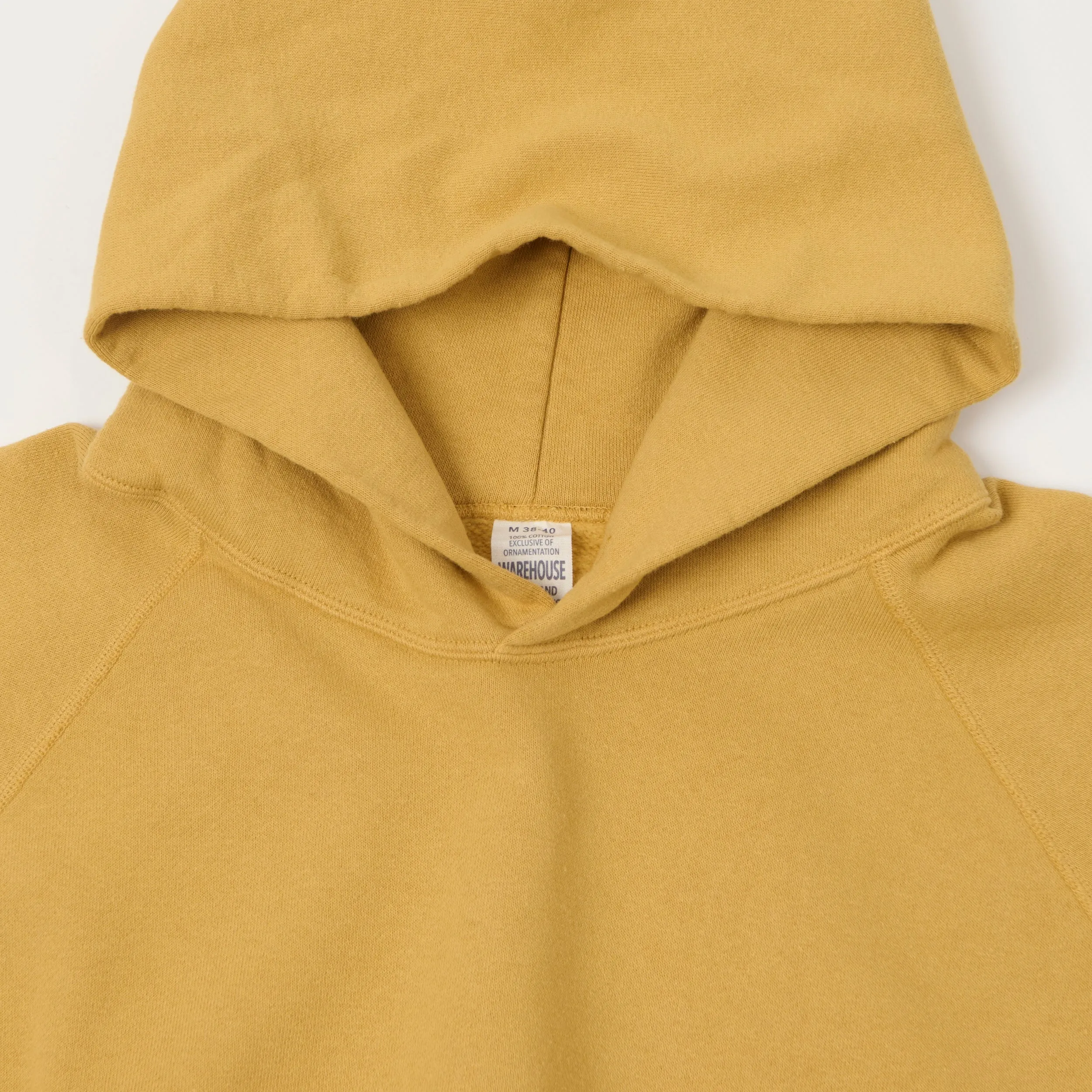 Warehouse & Co 462 Raglan Sleeve Hooded Sweatshirt - Mustard sold by Son of a Stag product image thumbnail 2