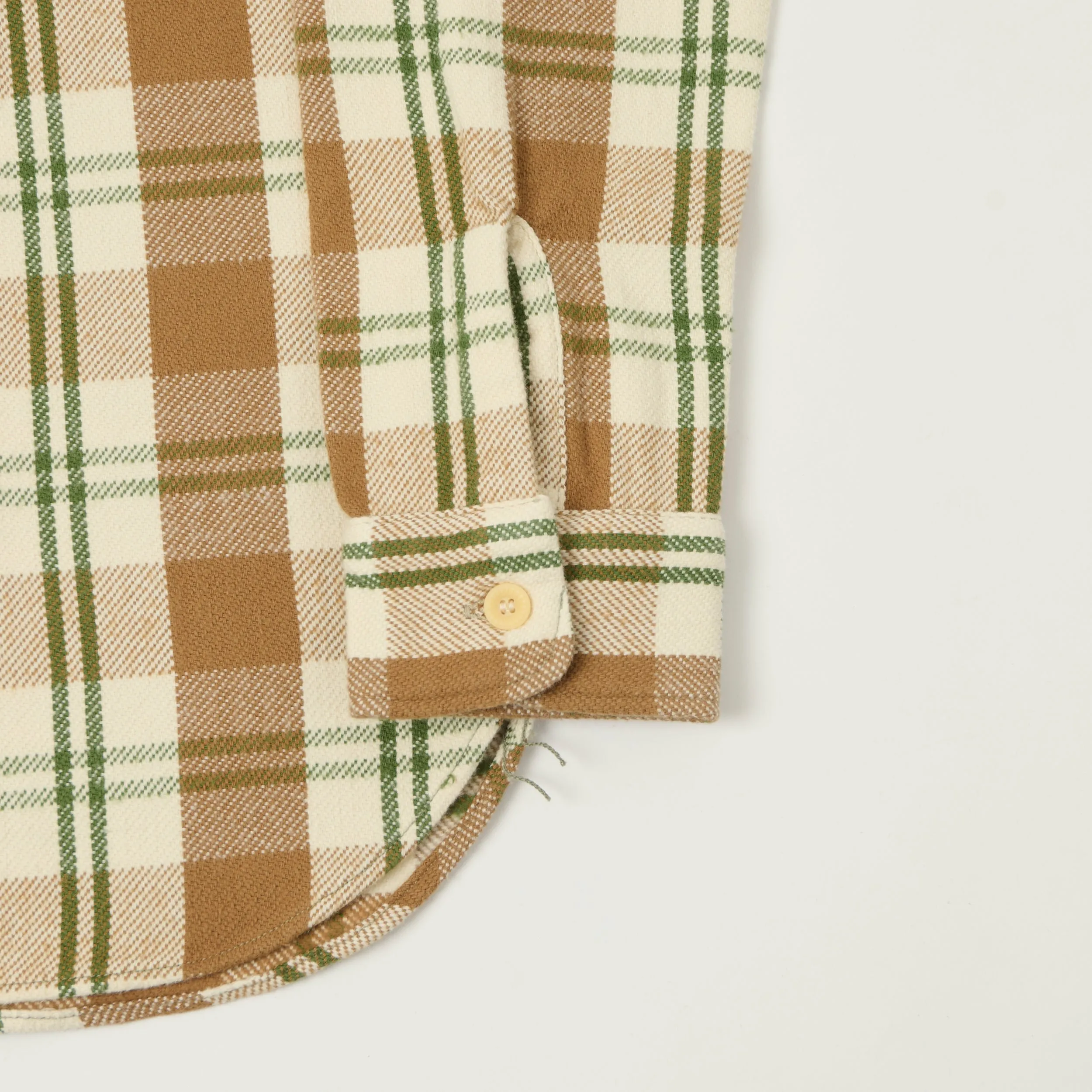 Warehouse & Co 3104 Plaid Flannel Shirt - Brown/Off White sold by Son of a Stag product image thumbnail 3