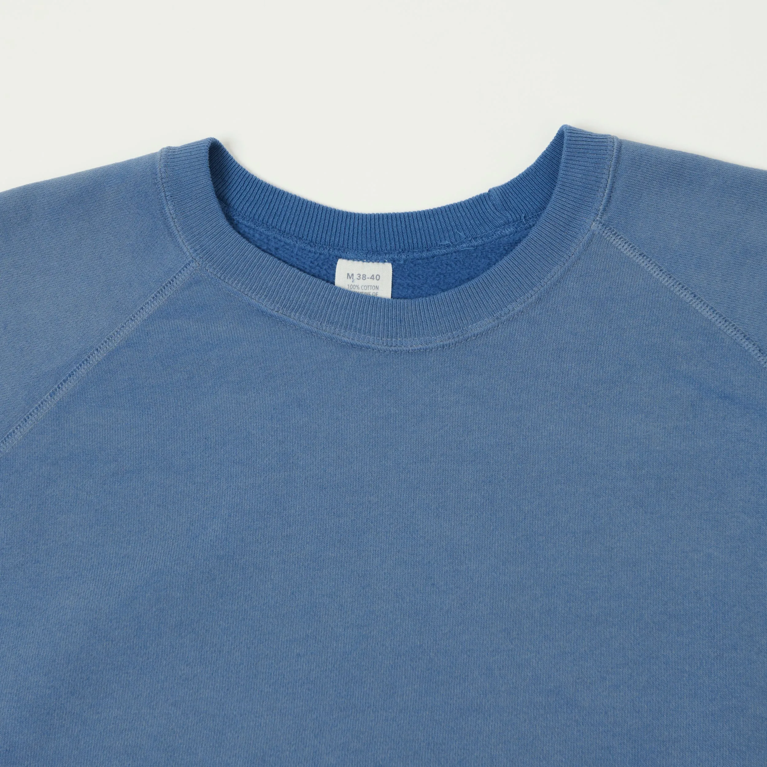 Warehouse & Co 461-U/W 'Sun Burned' Raglan Sleeve Sweatshirt - Blue sold by Son of a Stag product image thumbnail 2
