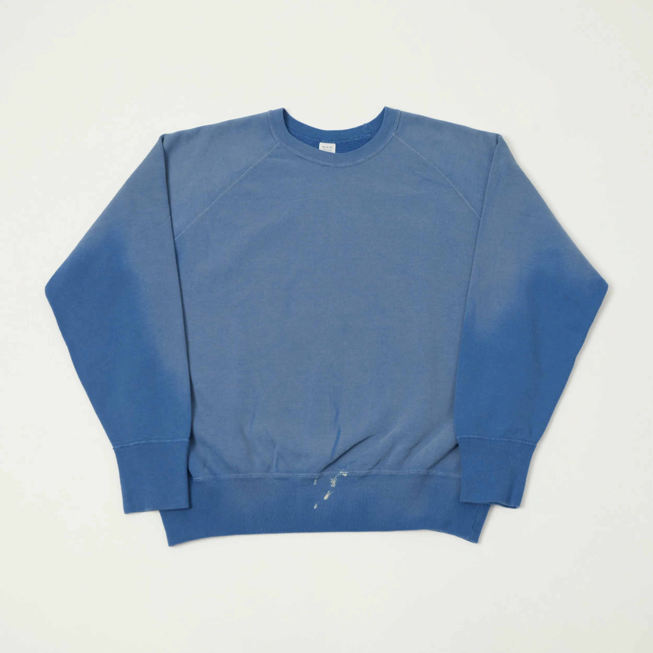 Warehouse & Co 461-U/W 'Sun Burned' Raglan Sleeve Sweatshirt - Blue sold by Son of a Stag