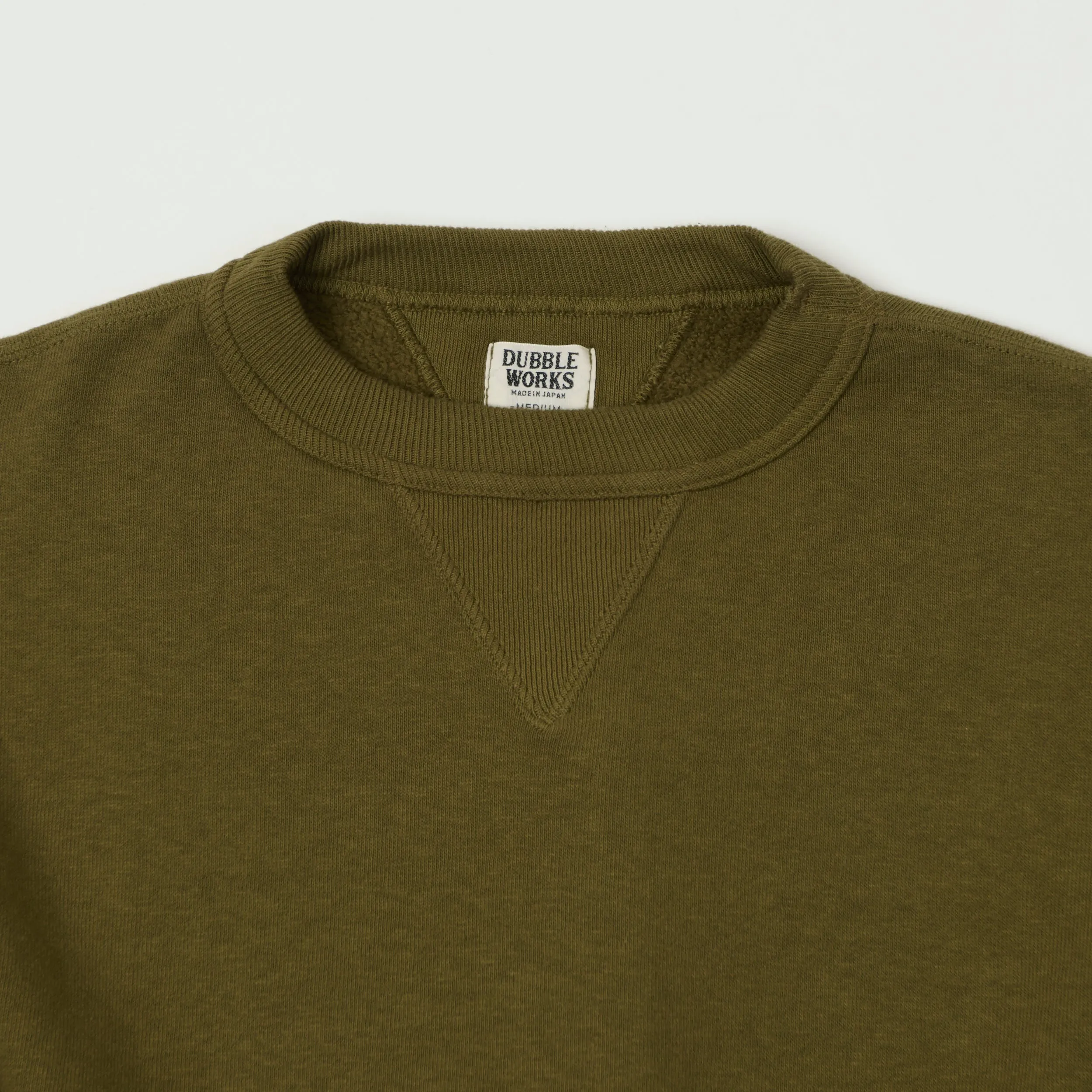 Dubbleworks Loop Wheel Sweatshirt - Khaki sold by Son of a Stag product image thumbnail 2