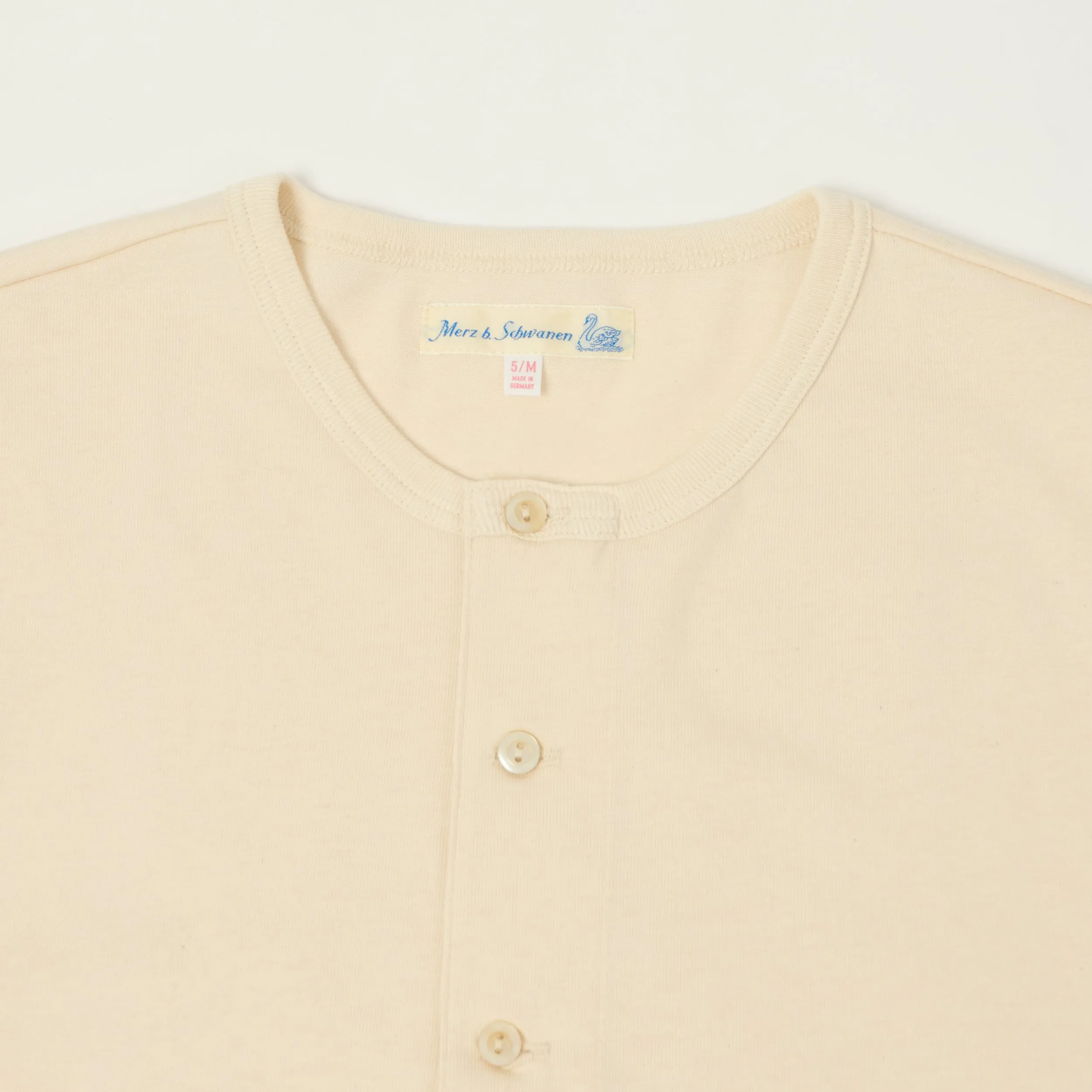 Merz b. Schwanen 2M06 Classic Long Sleeve Henley - Nature sold by Son of a Stag product image thumbnail 2