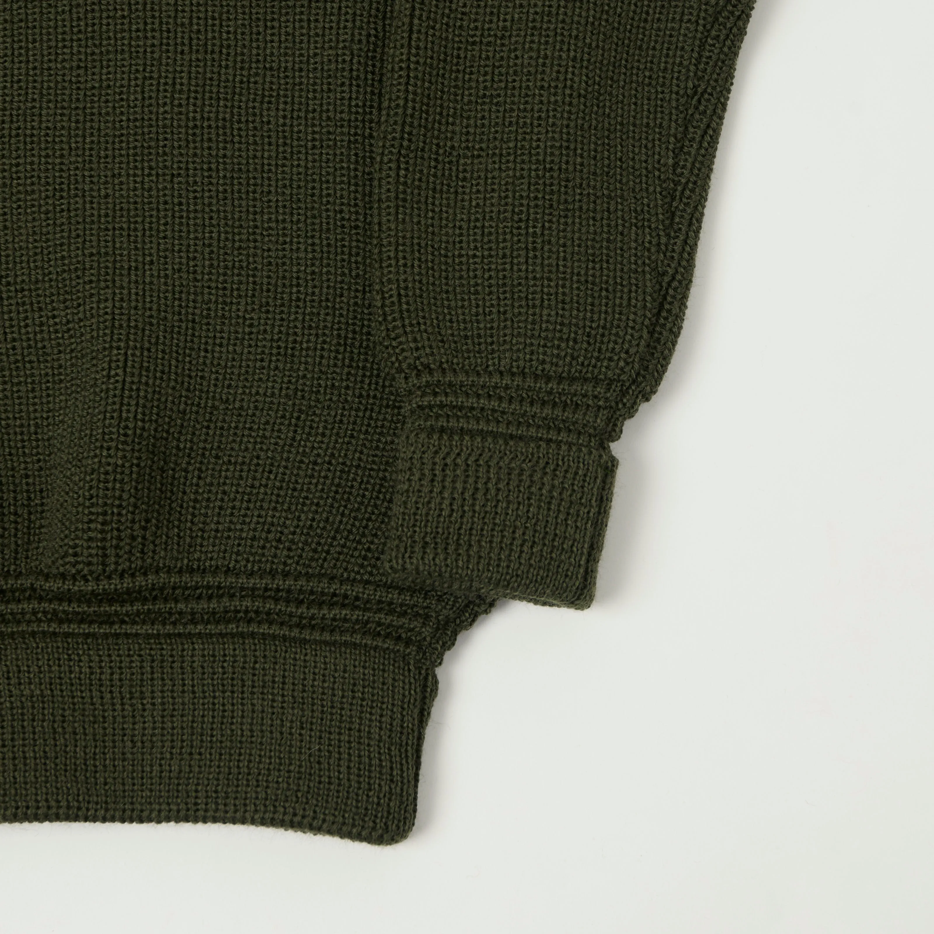 Heimat 'Rundhals' Crew Neck Jumper - Military Green sold by Son of a Stag product image thumbnail 3