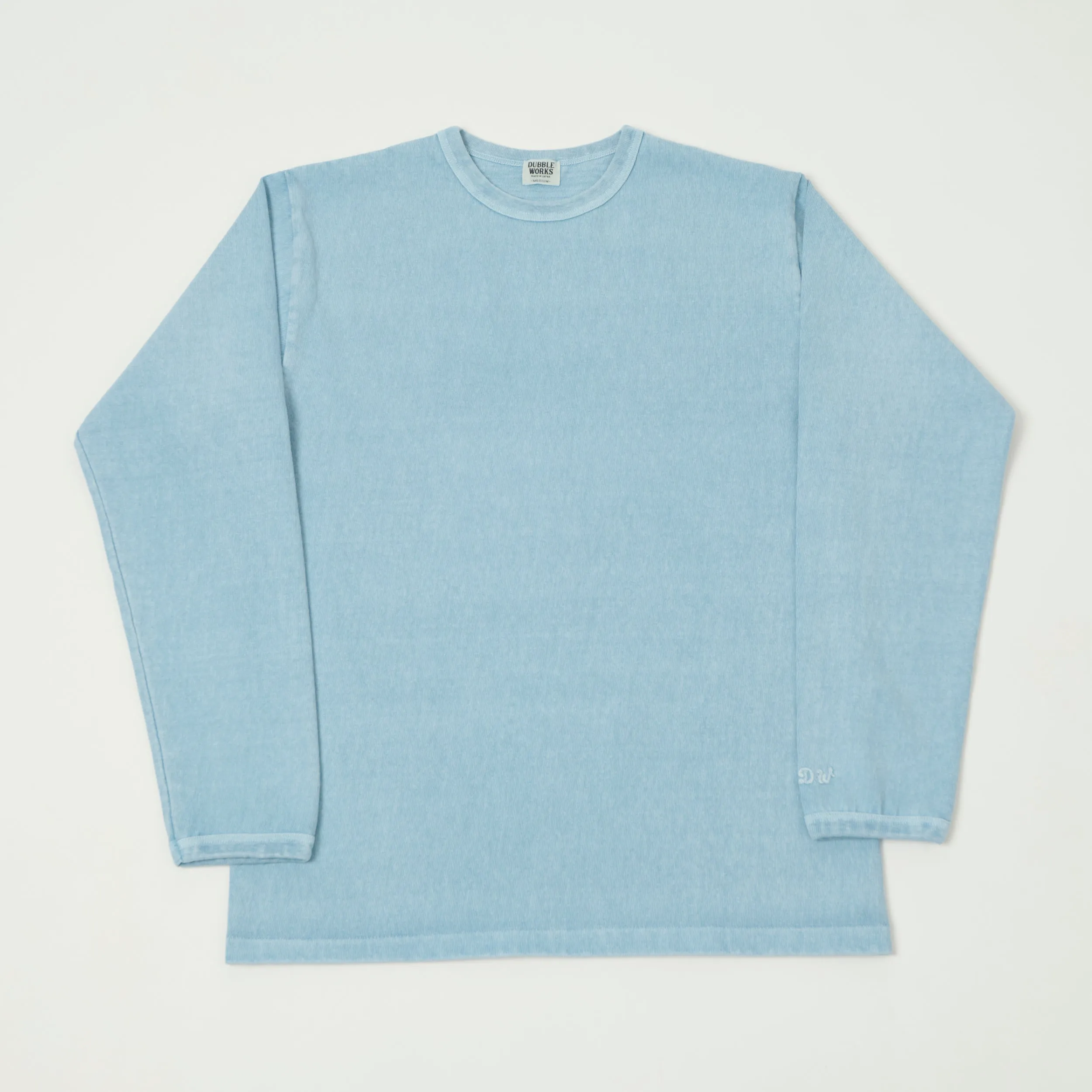 Dubbleworks Heavy Fabric Long Sleeve Pigment Dye Tee- Sax Blue sold by Son of a Stag