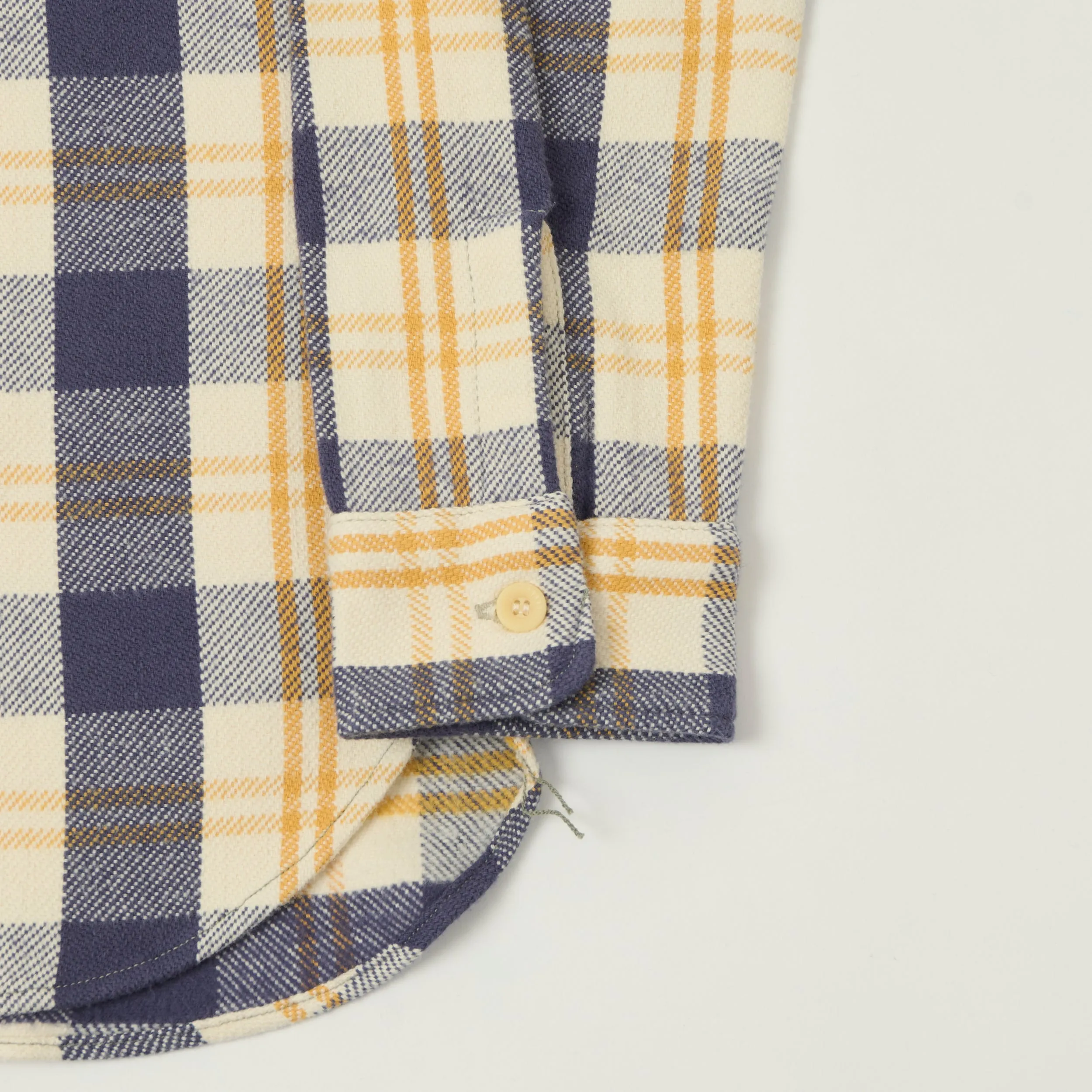 Warehouse & Co 3104 Plaid Flannel Shirt - Navy/Off White sold by Son of a Stag product image thumbnail 3