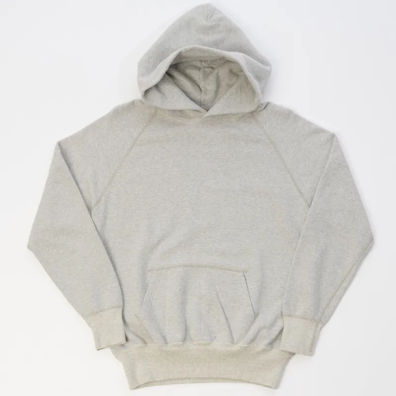 Warehouse & Co 462 Raglan Sleeve Hooded Sweatshirt - Heather Grey sold by Son of a Stag
