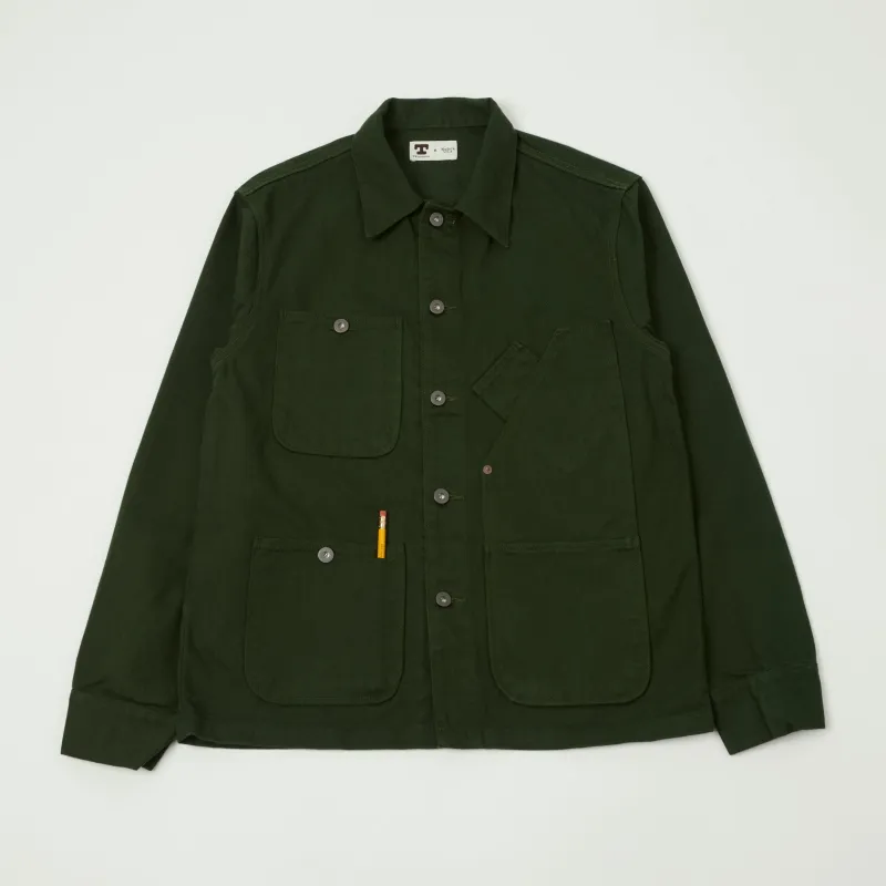 Tellason 13oz Denim Chore Jacket - Green sold by Son of a Stag
