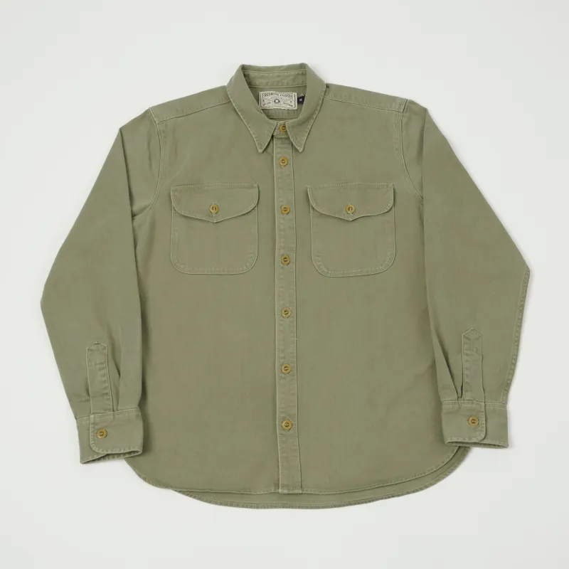 Freenote Cloth Sateen Work Shirt - Green sold by Son of a Stag