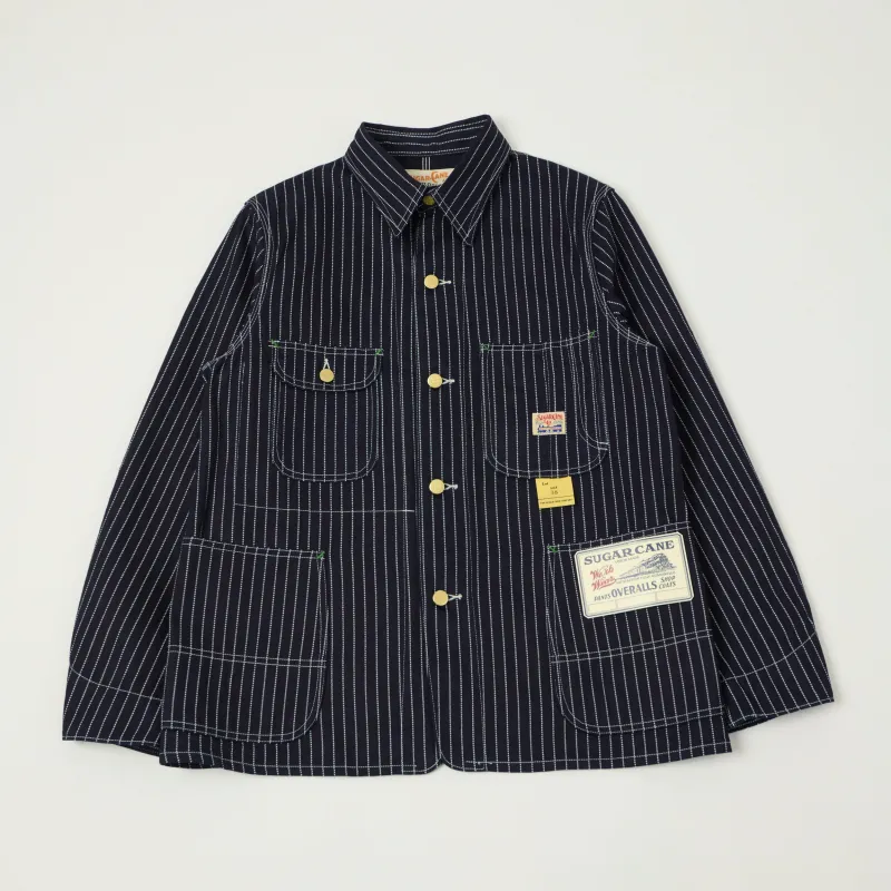 Sugar Cane Wabash Chore Jacket - Blue sold by Son of a Stag