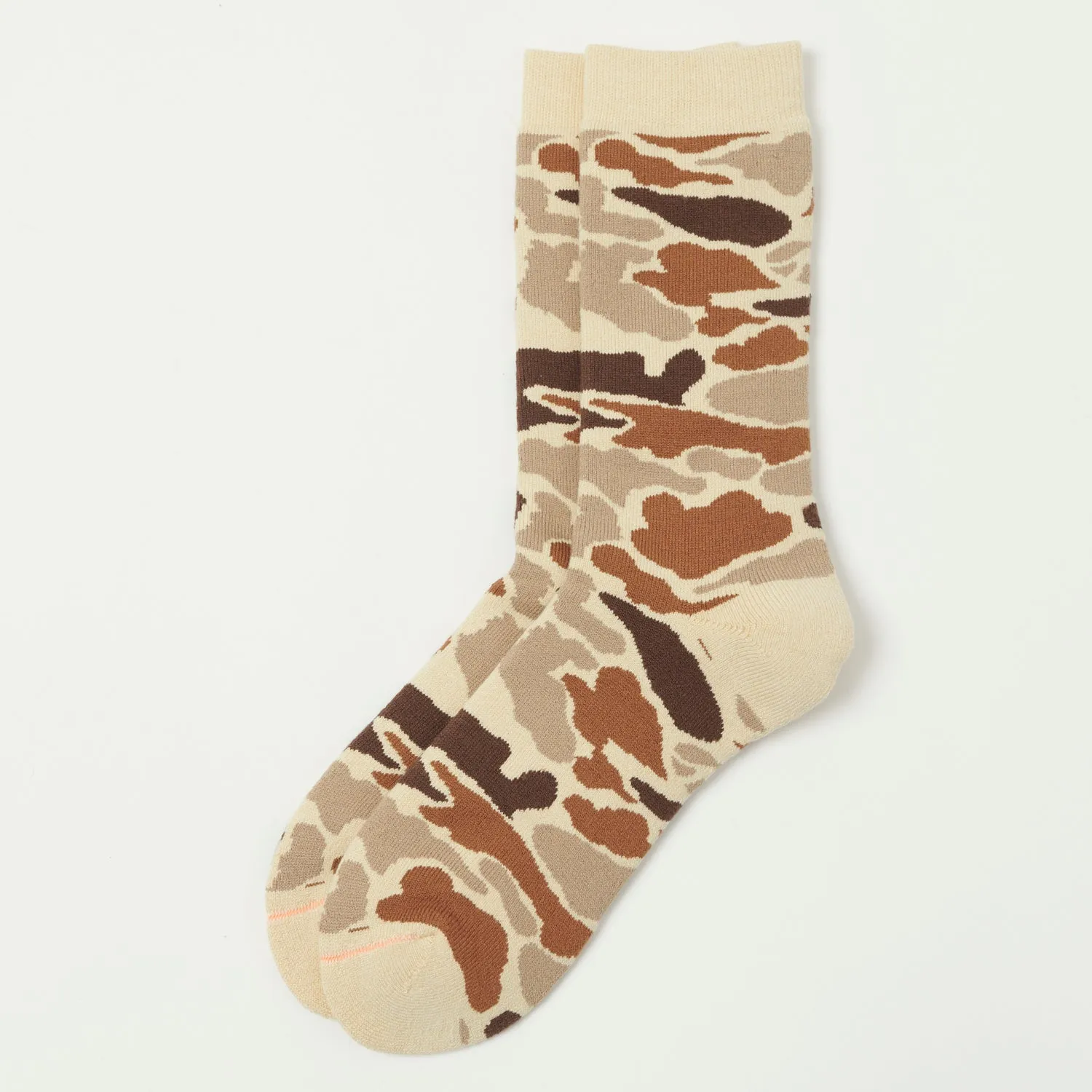 RoToTo Pile Camo Crew Sock - Sand sold by Son of a Stag