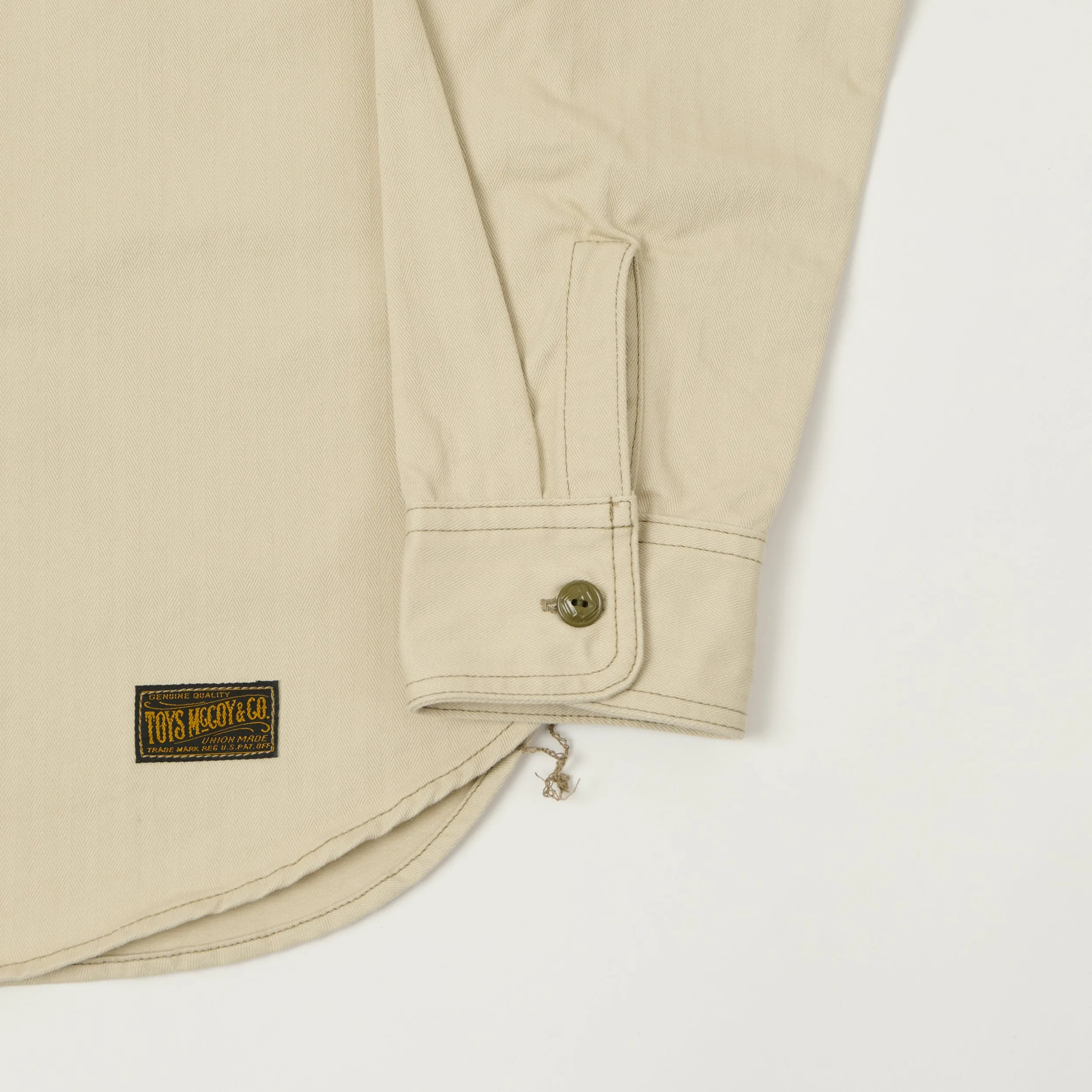 TOYS McCOY Herringbone Twill Dockers Work Shirt - Ivory sold by Son of a Stag product image thumbnail 3