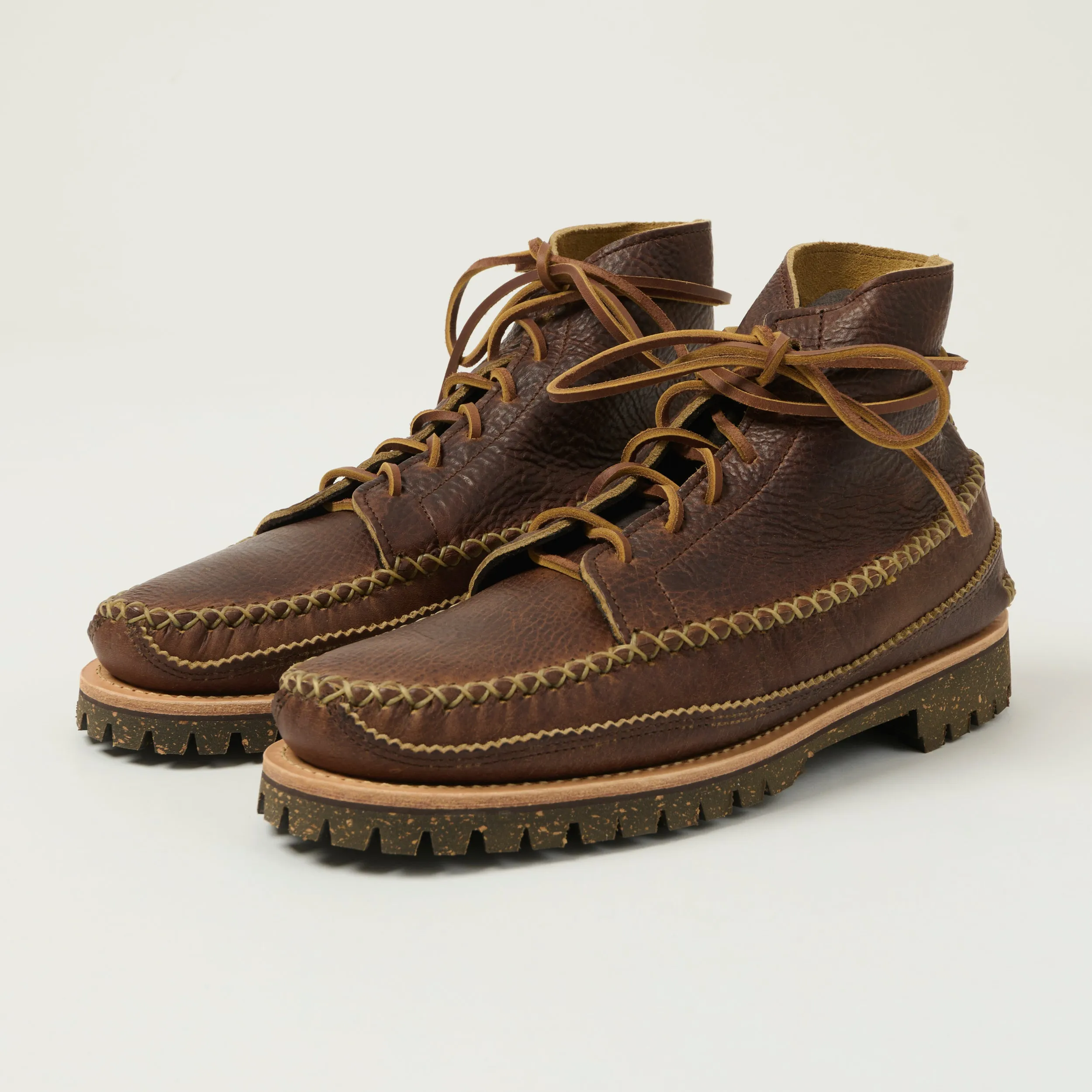 Yuketen All Handsewn Maine Guide 6 Eye Boots - Chromexel Brown sold by Son of a Stag