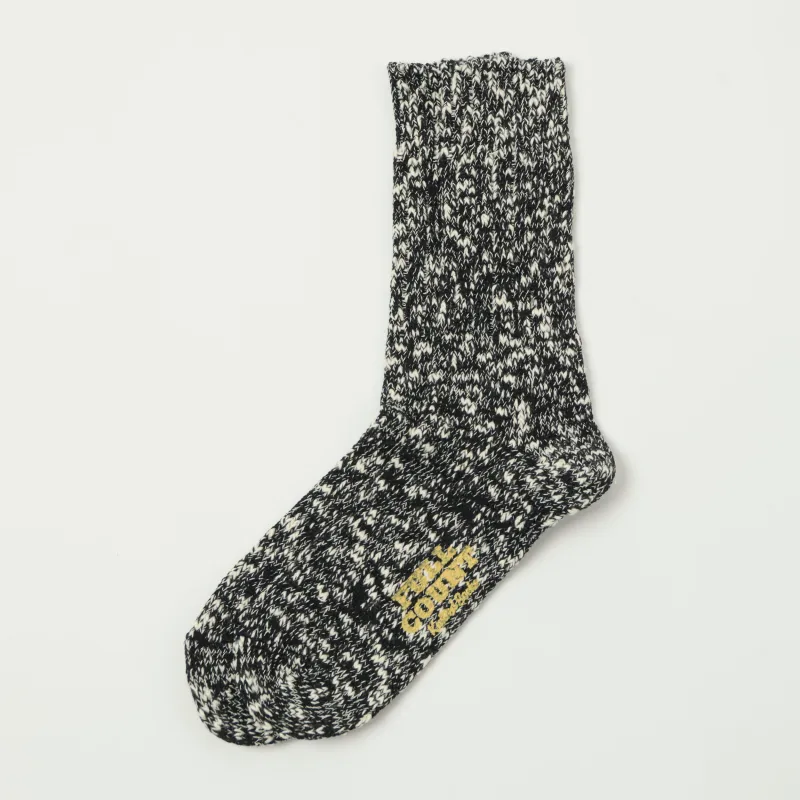 FULLCOUNT 6110 Slub Sock - Black sold by Son of a Stag