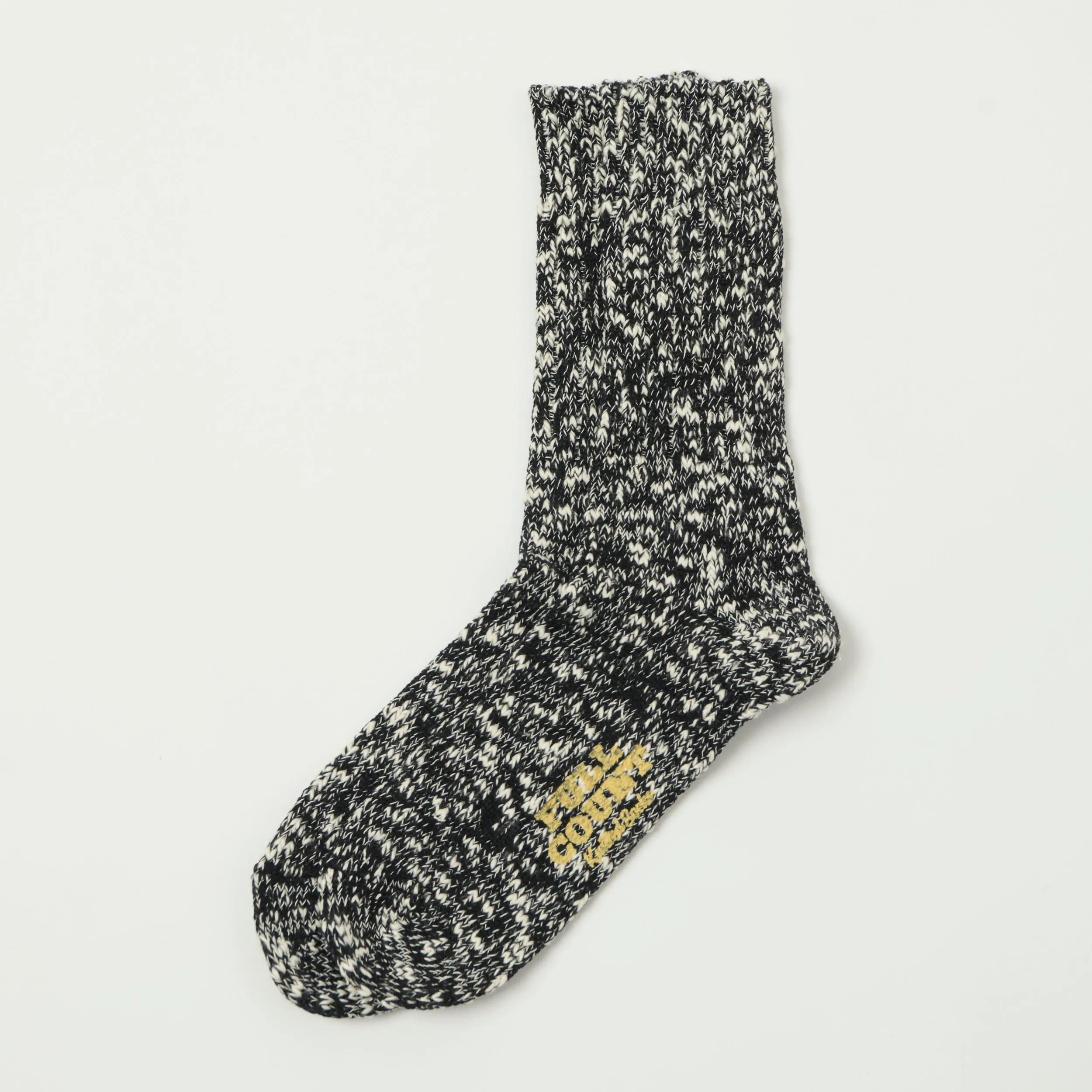 FULLCOUNT 6110 Slub Sock - Black sold by Son of a Stag
