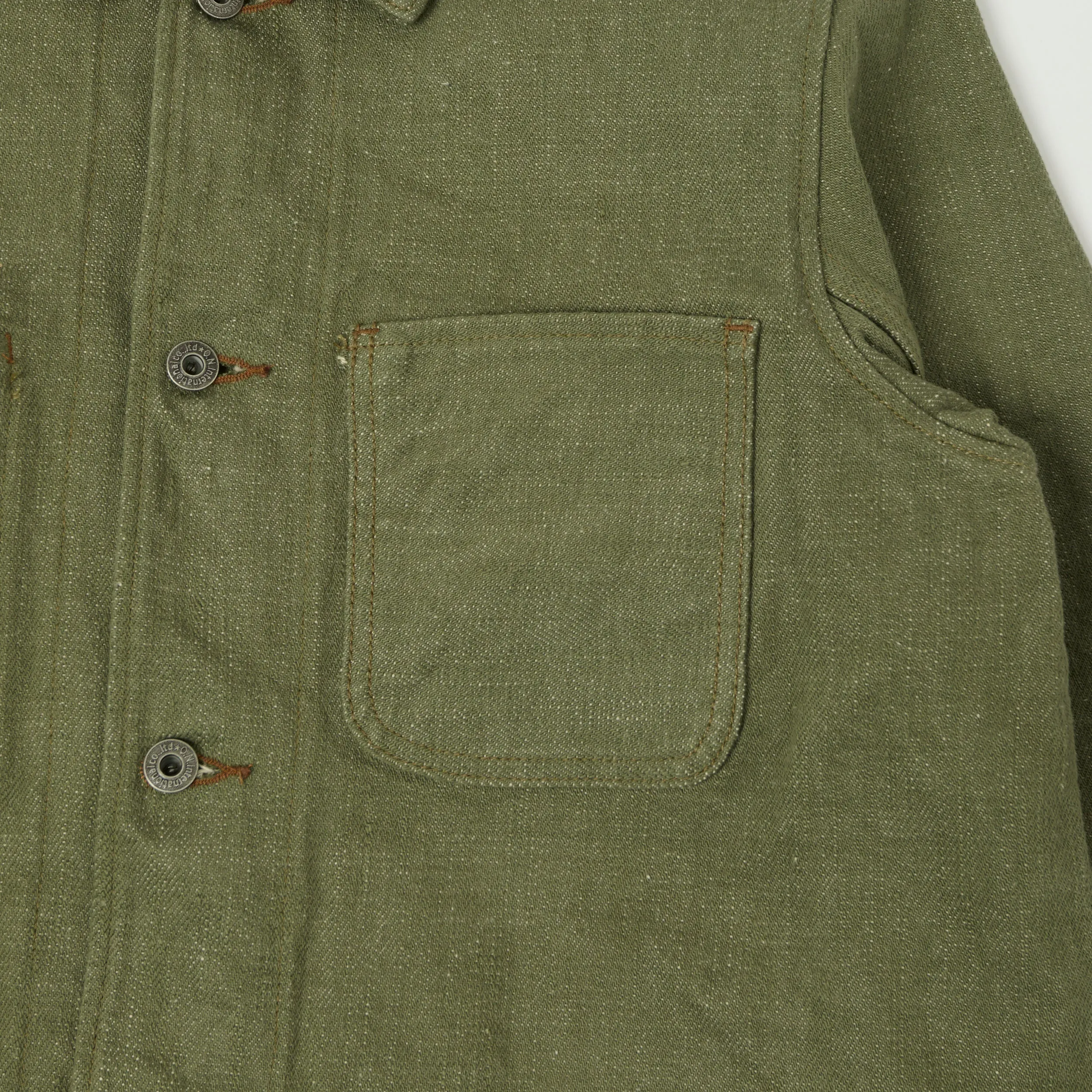ONI Denim 03502-OLD18 18oz Coverall Jacket - Olive sold by Son of a Stag product image thumbnail 4