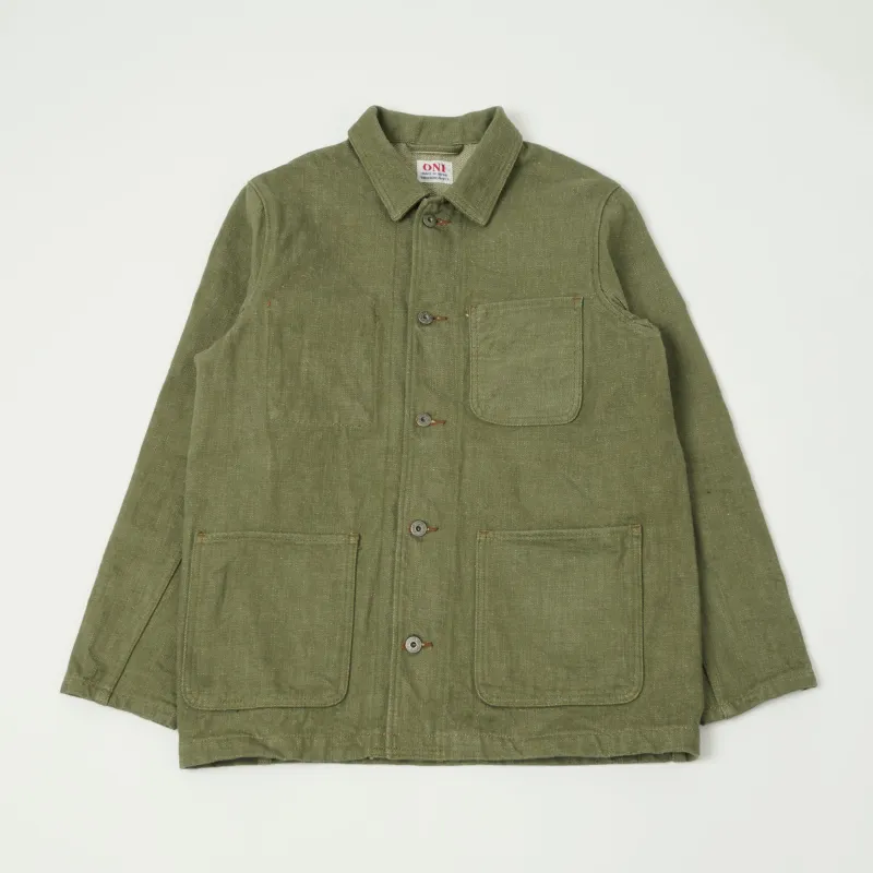 ONI Denim 03502-OLD18 18oz Coverall Jacket - Olive sold by Son of a Stag