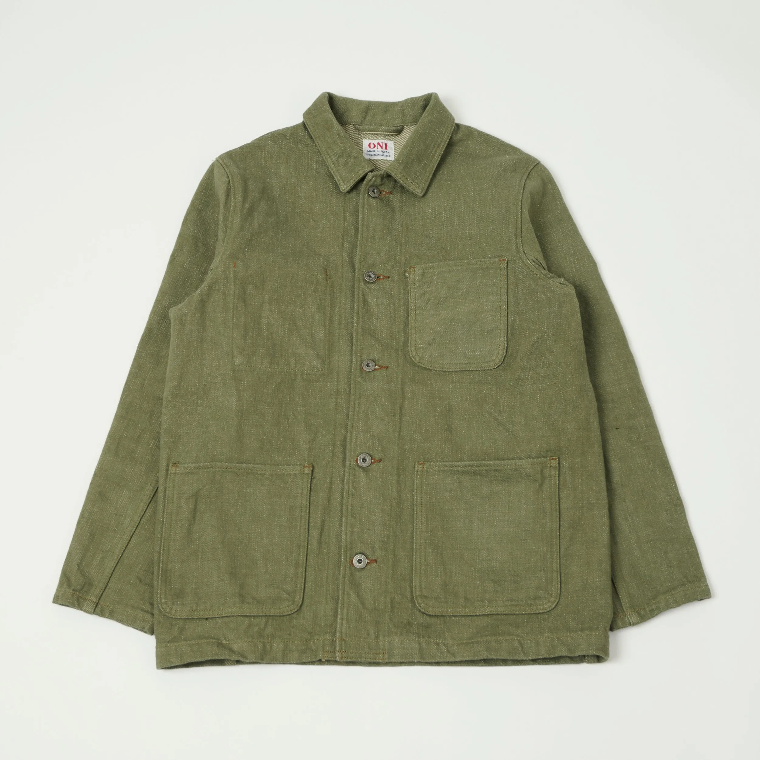 ONI Denim 03502-OLD18 18oz Coverall Jacket - Olive sold by Son of a Stag