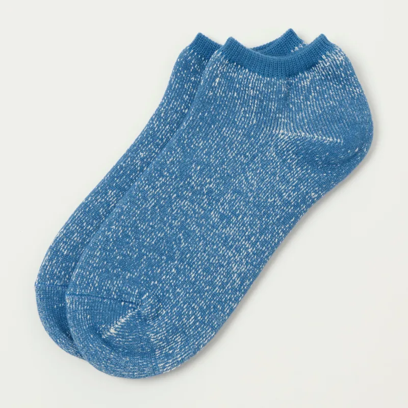 RoToTo Washi Pile Short Sock - Blue sold by Son of a Stag