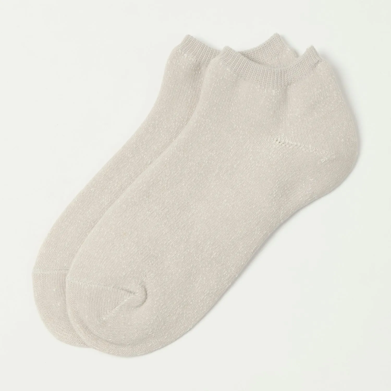 RoToTo Washi Pile Short Sock - Light Grey sold by Son of a Stag