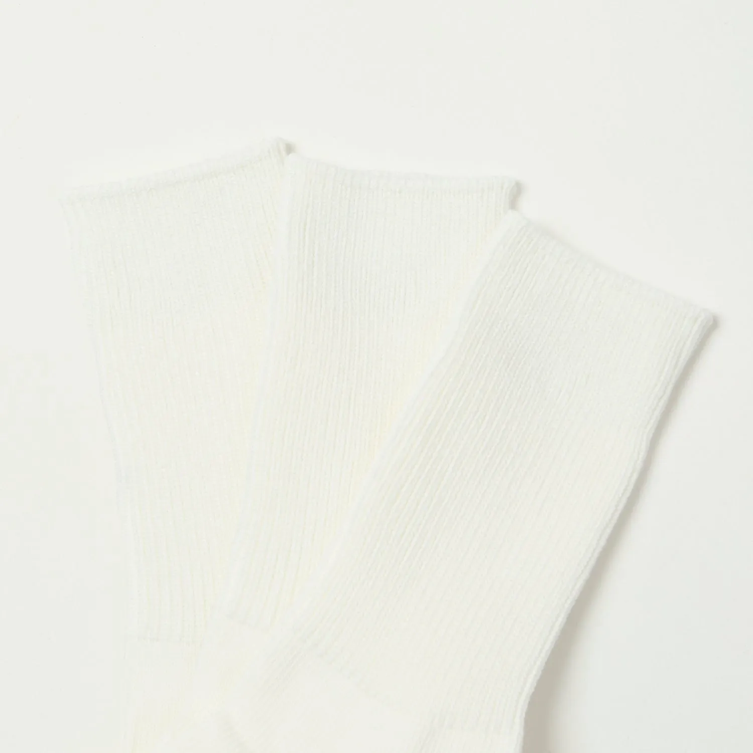 RoToTo Organic Daily 3 Pack Ribbed Crew Sock - White sold by Son of a Stag product image thumbnail 3
