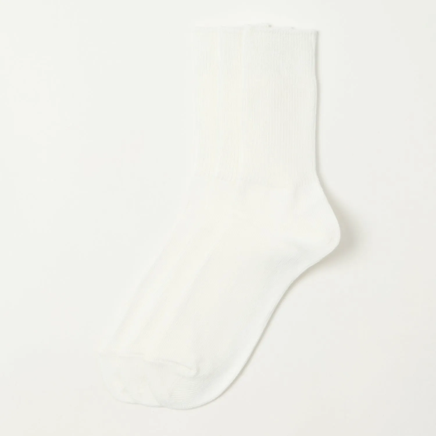 RoToTo Organic Daily 3 Pack Ribbed Crew Sock - White sold by Son of a Stag