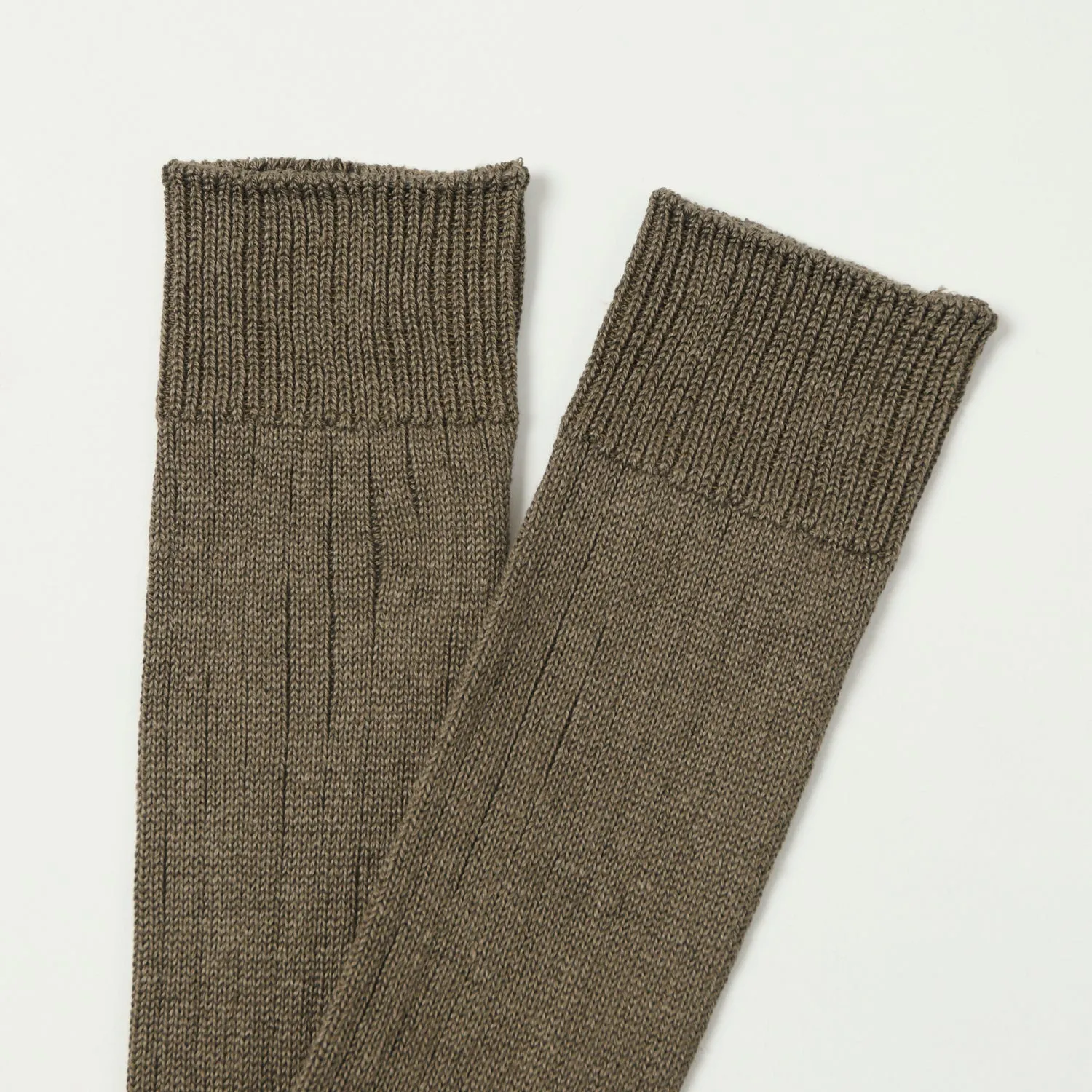 RoToTo Linen Cotton Ribbed Crew Sock - Dark Grey sold by Son of a Stag product image thumbnail 2