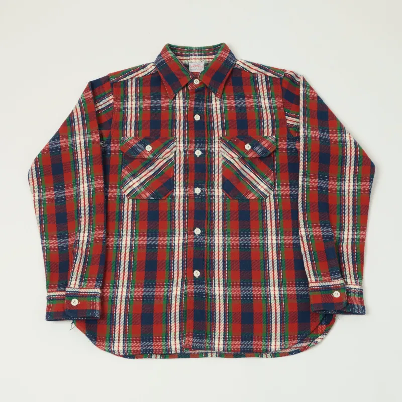 Warehouse & Co 3104 Plaid Flannel Shirt - Red/Ivory made by WAREHOUSE & CO.