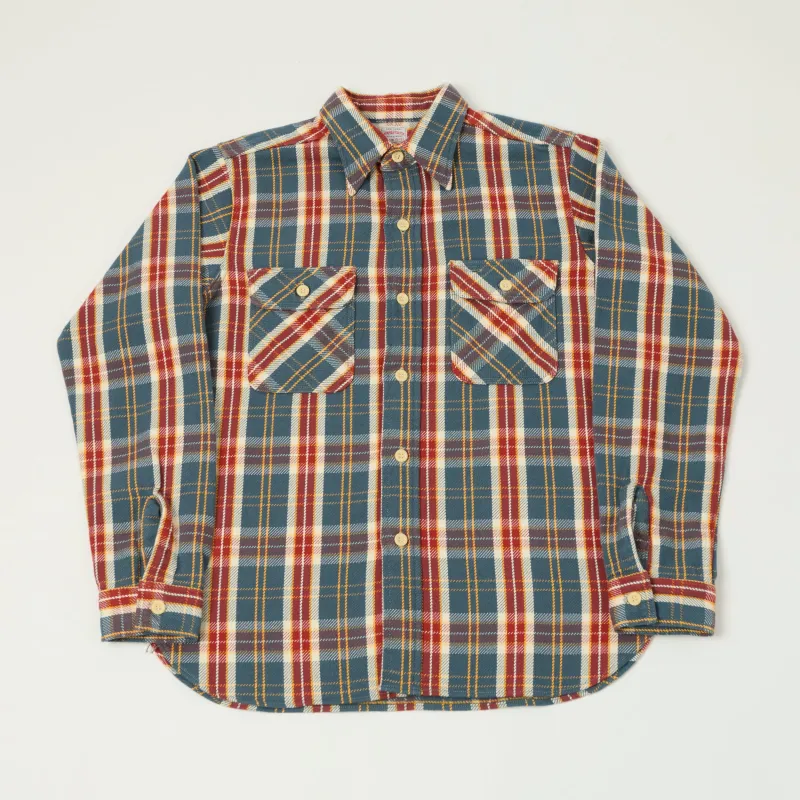 Warehouse & Co 3104 Plaid Flannel Shirt - Navy/Ivory made by WAREHOUSE & CO.