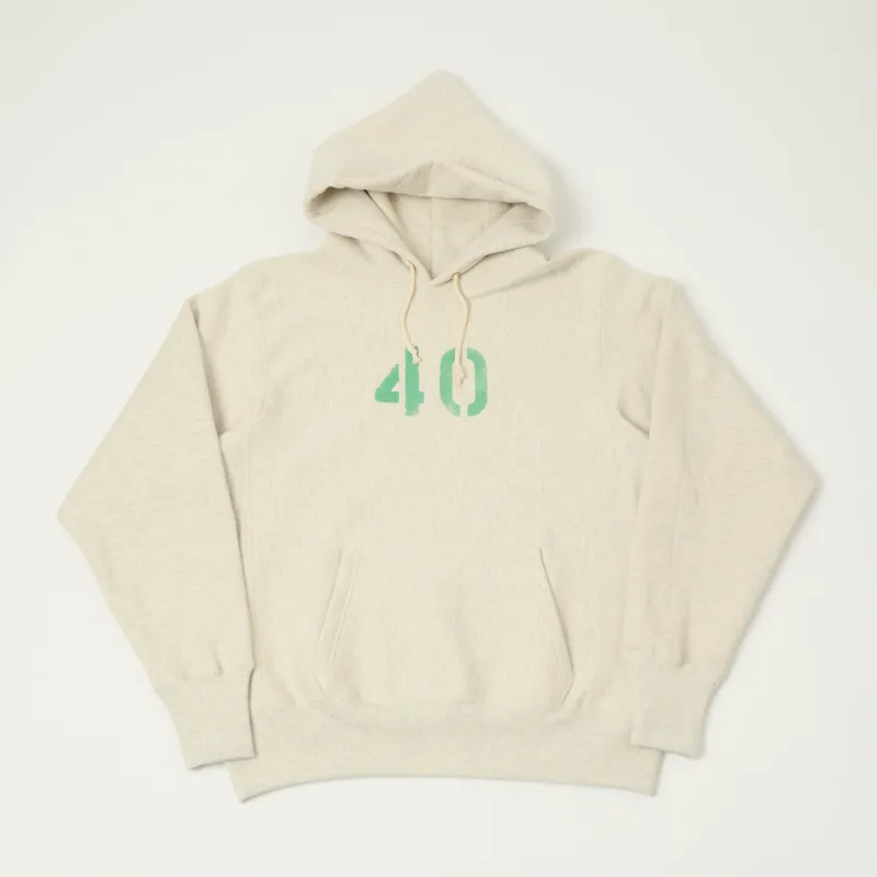 Warehouse 484 'No 40' Reverse Weave Hooded Sweatshirt - Oatmeal made by WAREHOUSE & CO.