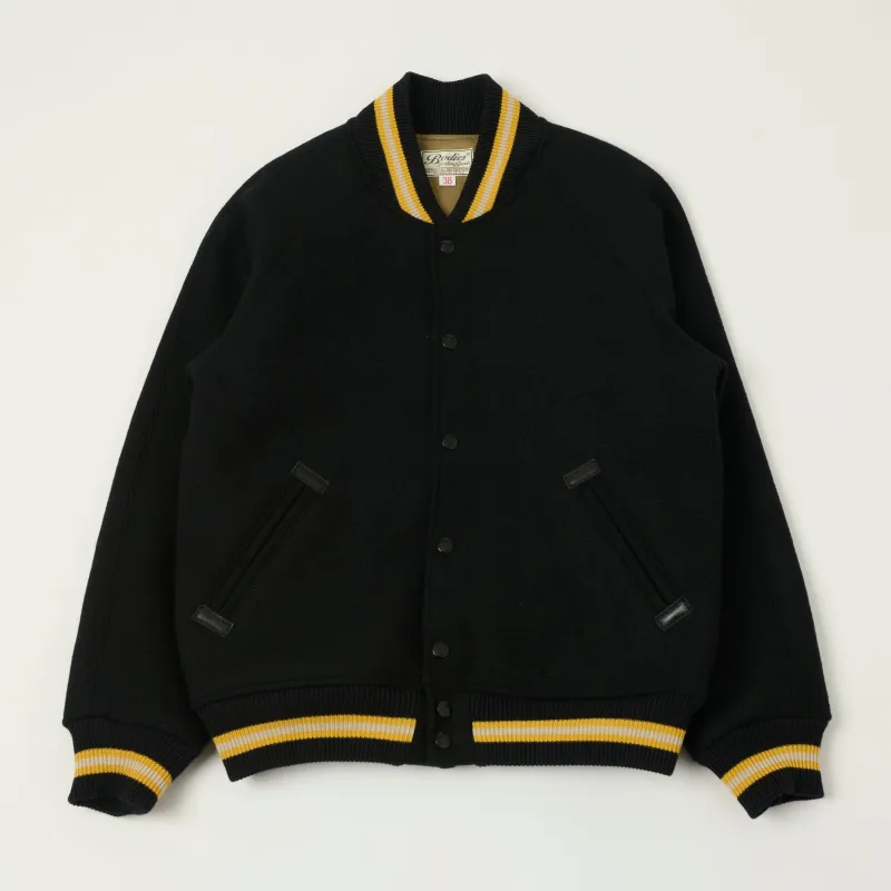 Warehouse & Co 2239 'Bodies' 1950s Army Varsity Jacket - Black made by WAREHOUSE & CO.