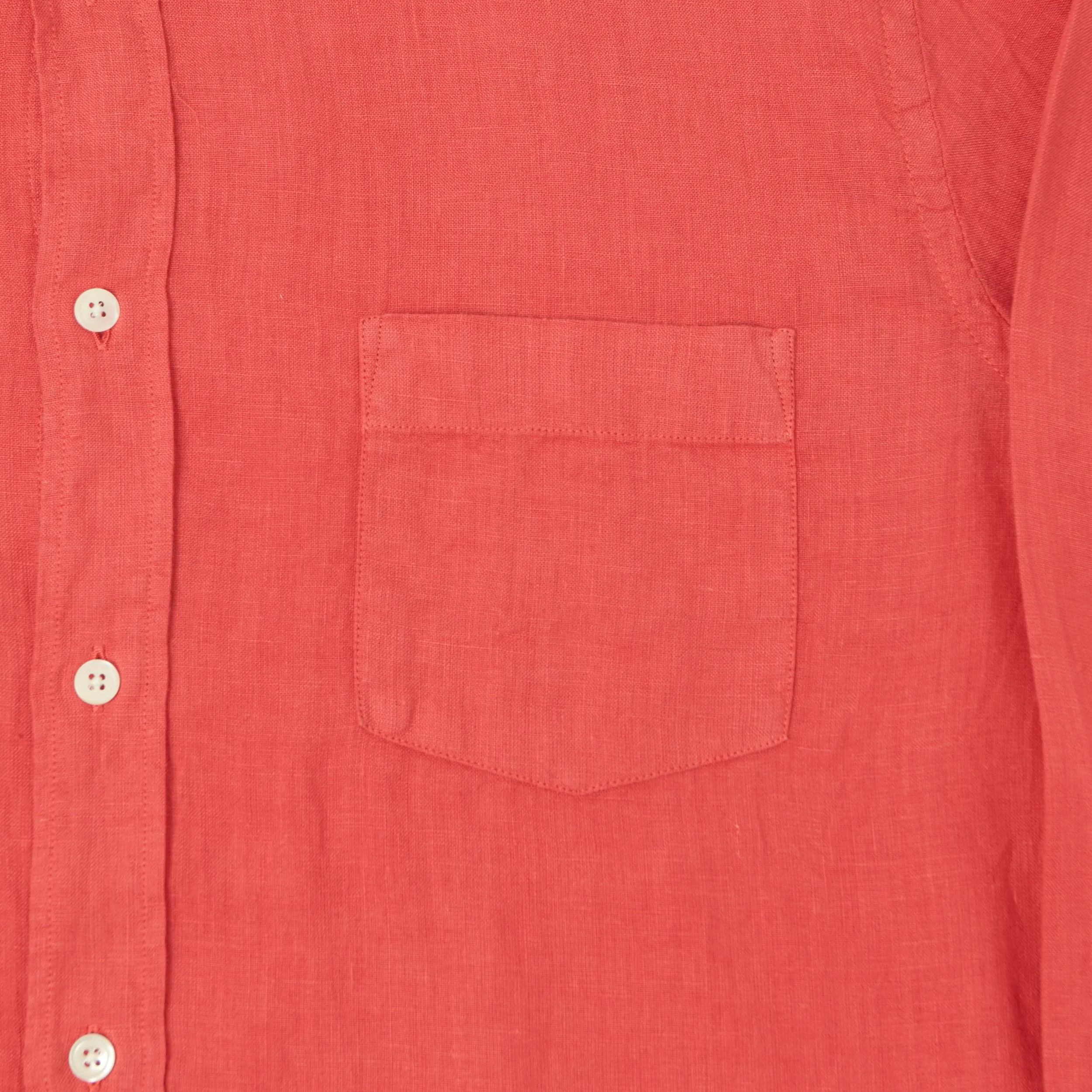 Hartford 'Paul' Linen Shirt - Tomato sold by Son of a Stag product image thumbnail 4