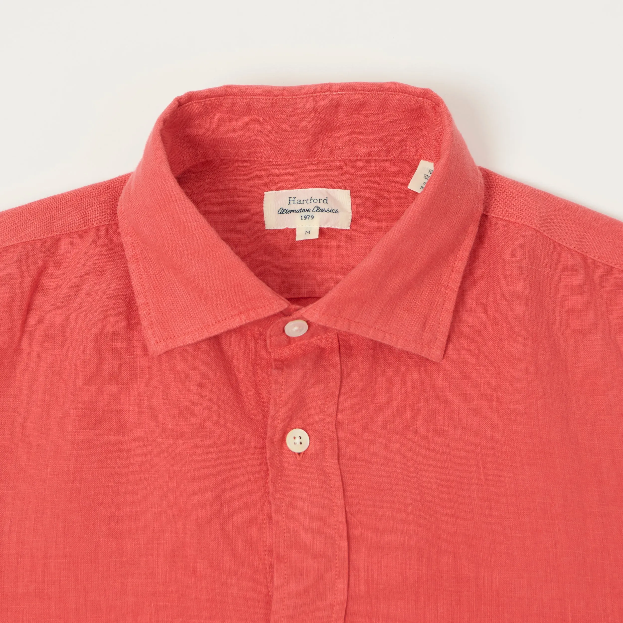 Hartford 'Paul' Linen Shirt - Tomato sold by Son of a Stag product image thumbnail 2