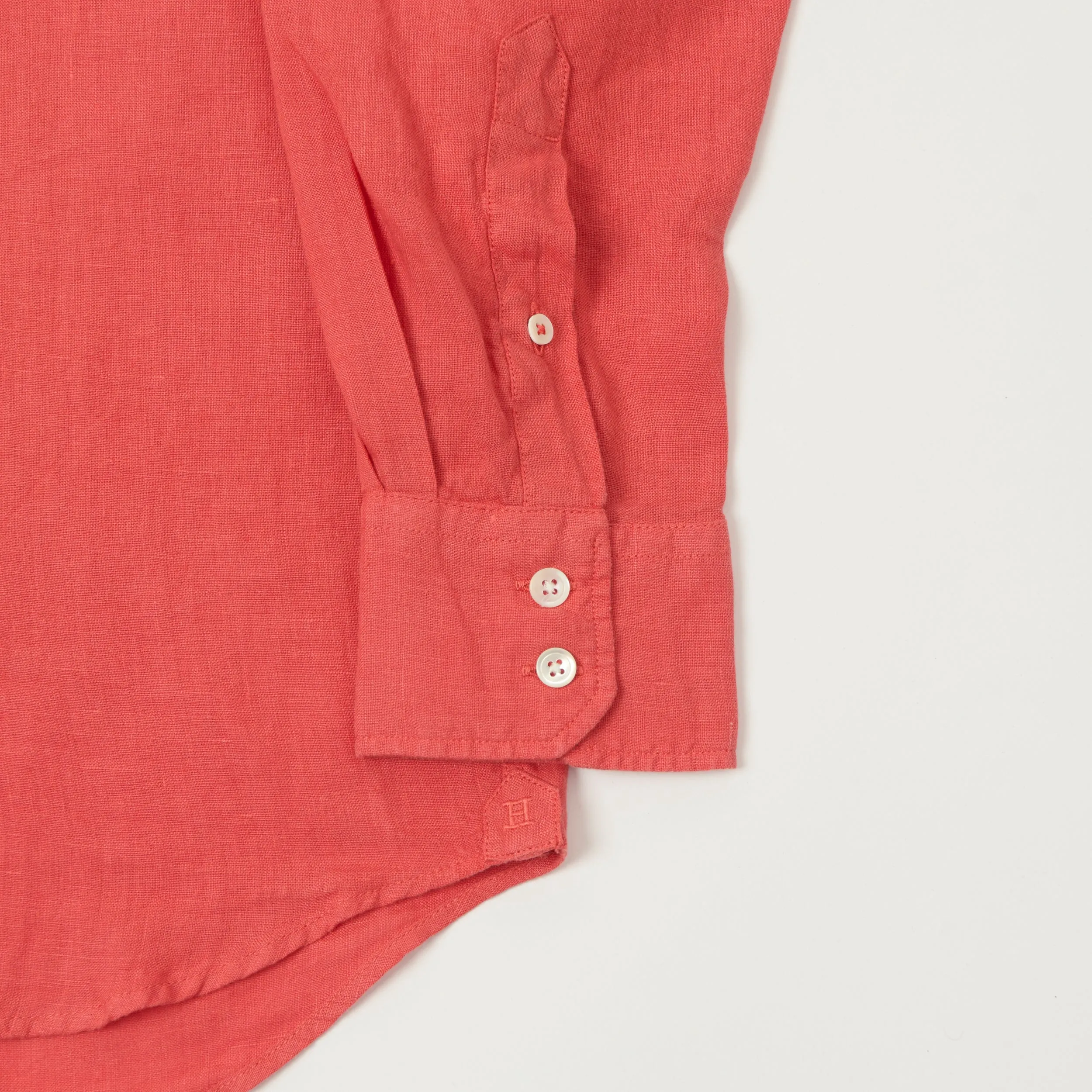 Hartford 'Paul' Linen Shirt - Tomato sold by Son of a Stag product image thumbnail 3
