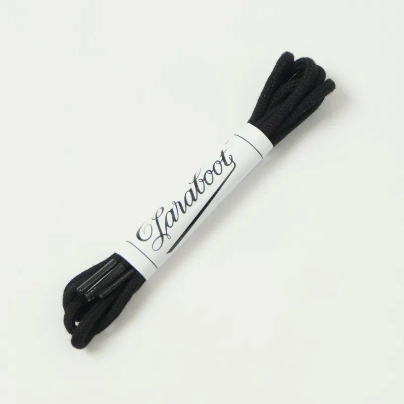 Paraboot 'Paire De Lacets' Round Shoe Laces - Noir sold by Son of a Stag