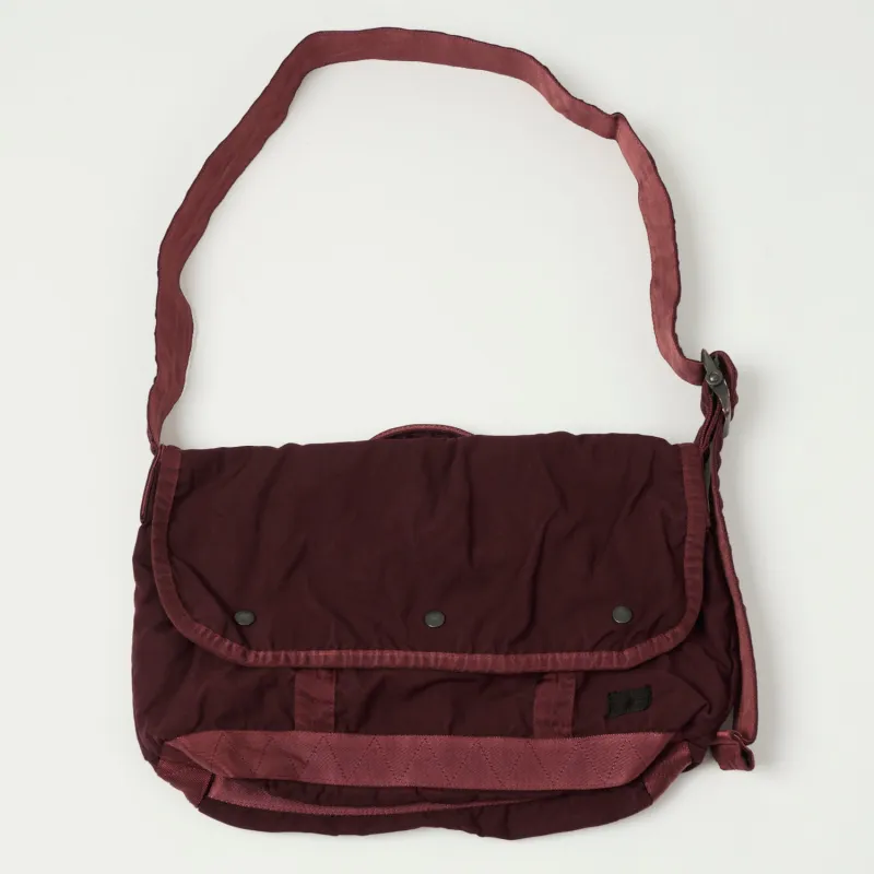 Porter-Yoshida & Co. Medium Crag Messenger Bag - Burgundy made by Yoshida & Co.