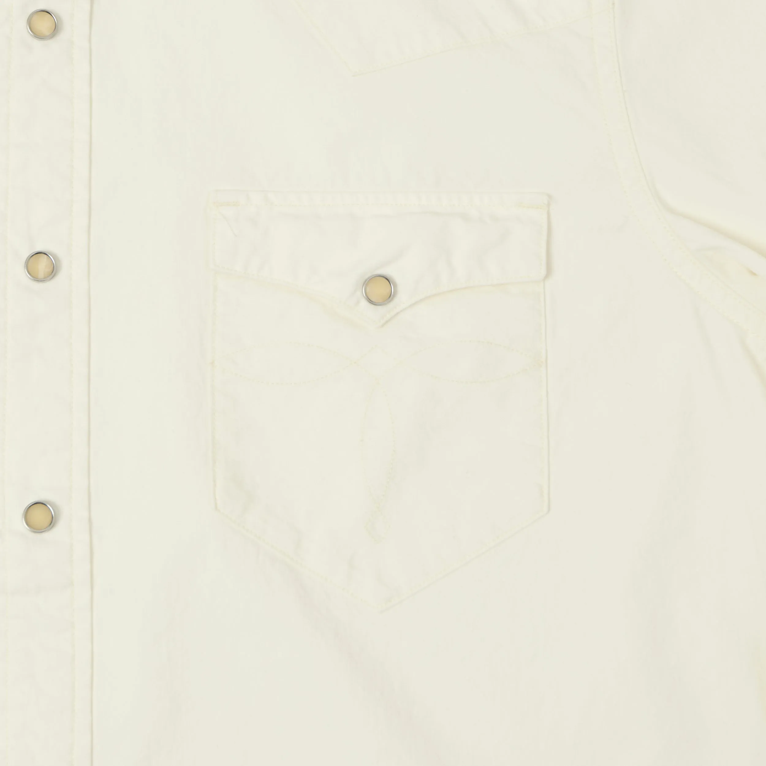 RRL Slim Fit Poplin Western Shirt - White sold by Son of a Stag product image thumbnail 4