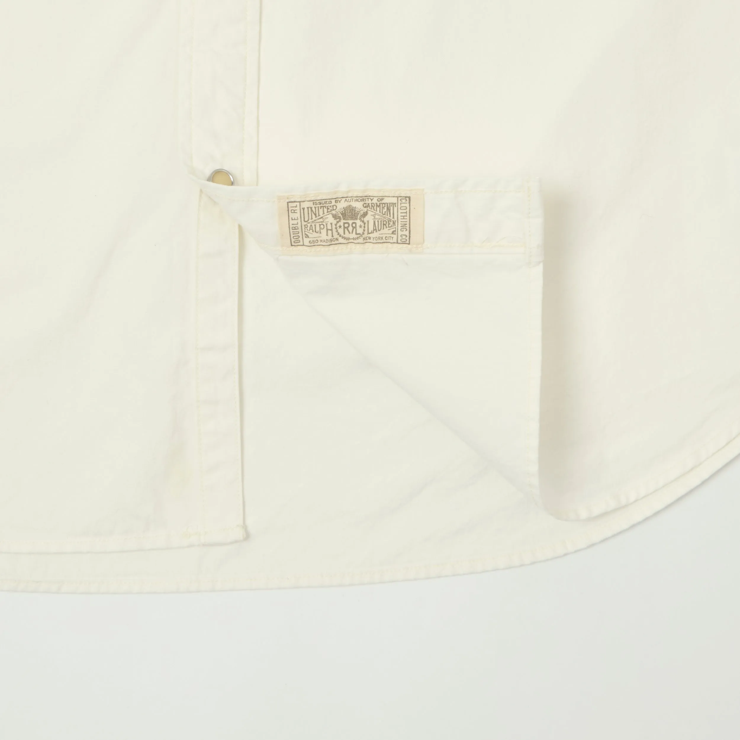 RRL Slim Fit Poplin Western Shirt - White sold by Son of a Stag product image thumbnail 5