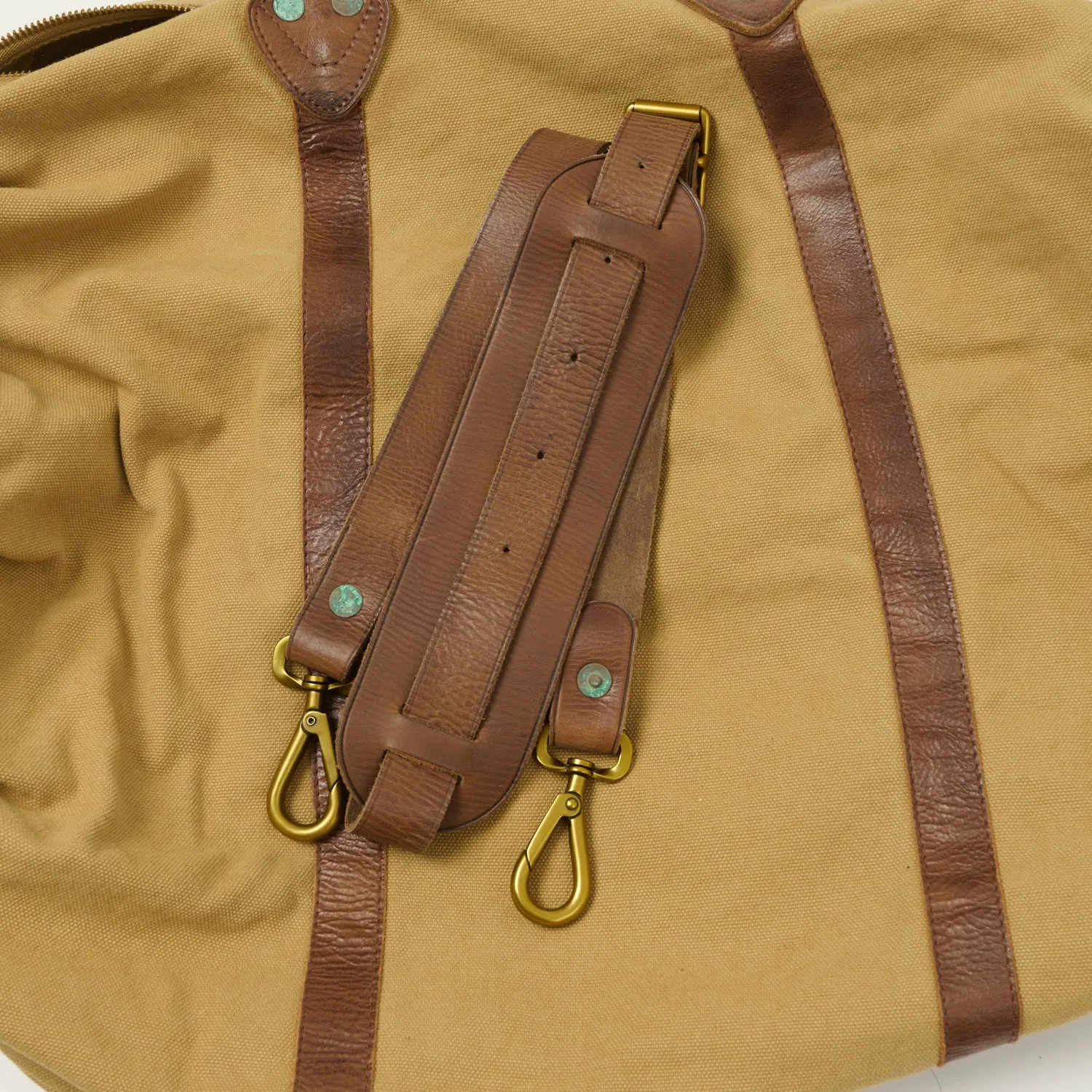 RRL Leather-Trim Canvas Duffel sold by Son of a Stag product image thumbnail 3
